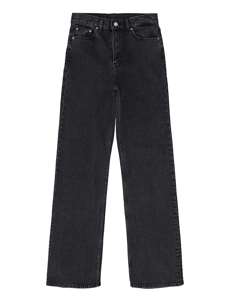 Dr Denim - Echo High Straight - raka jeans - tar retro black - 1