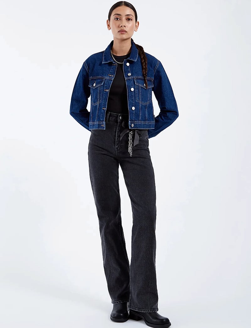 Dr Denim - Echo High Straight - raka jeans - tar retro black - 0