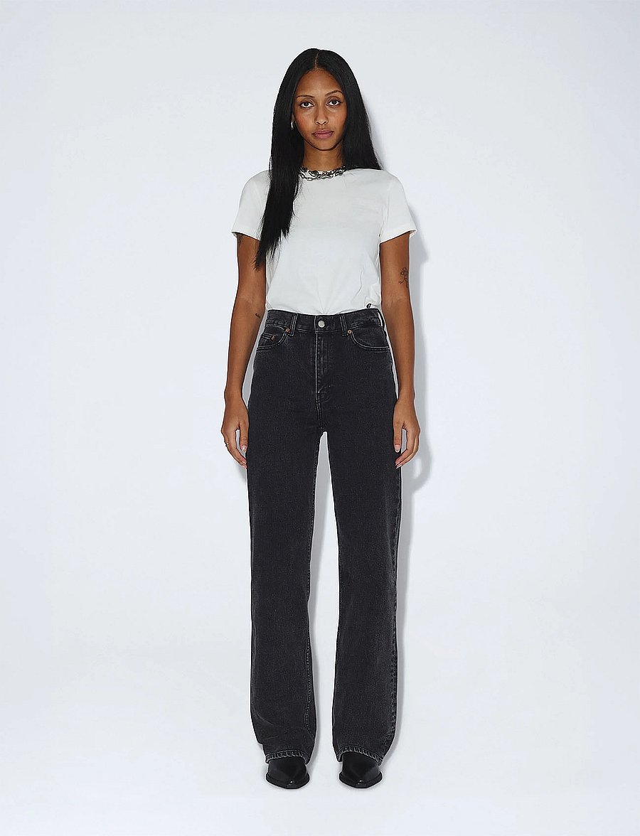 Dr Denim - Echo High Straight - gerade jeans - tar retro black - 0