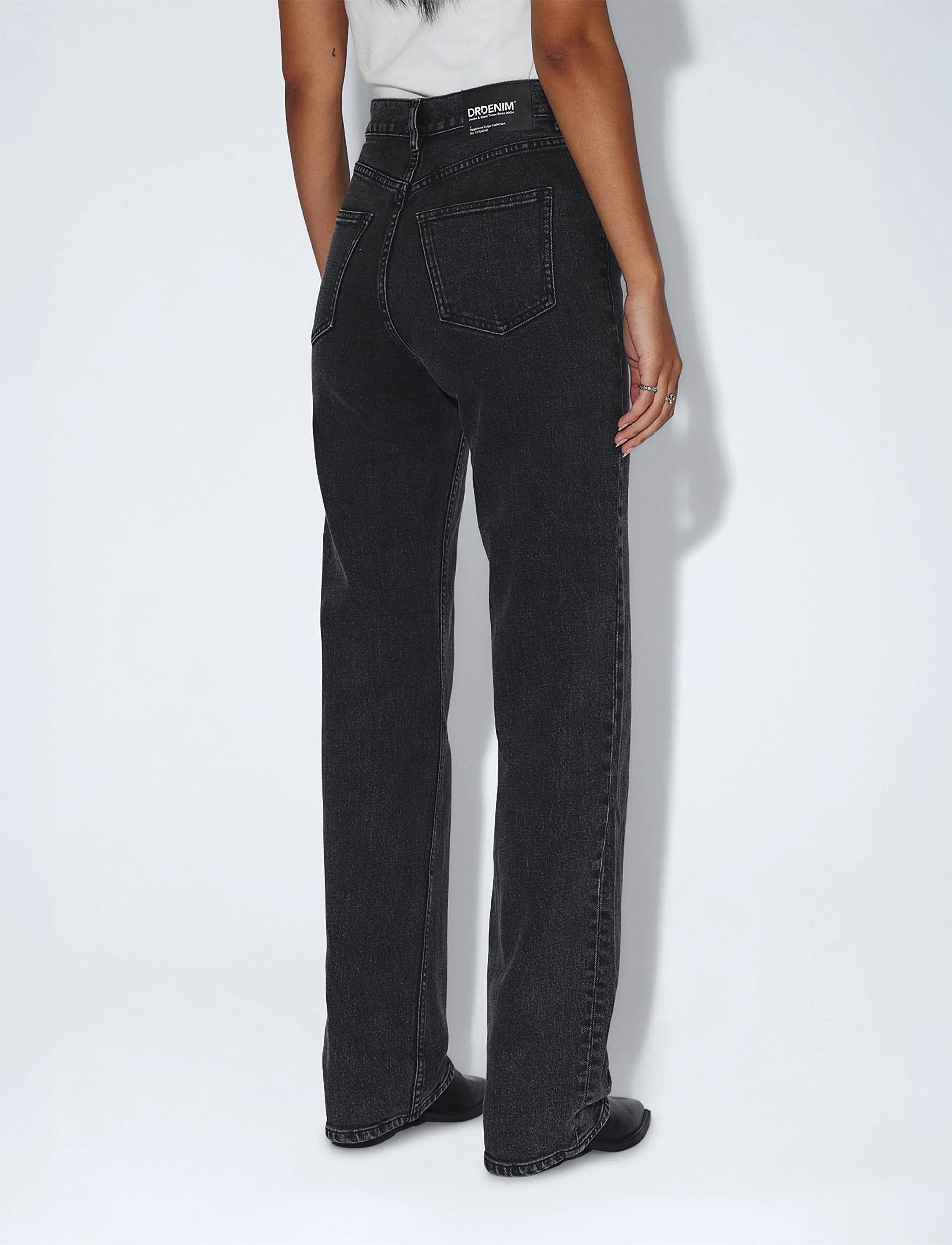 Dr Denim - Echo High Straight - gerade jeans - tar retro black - 5