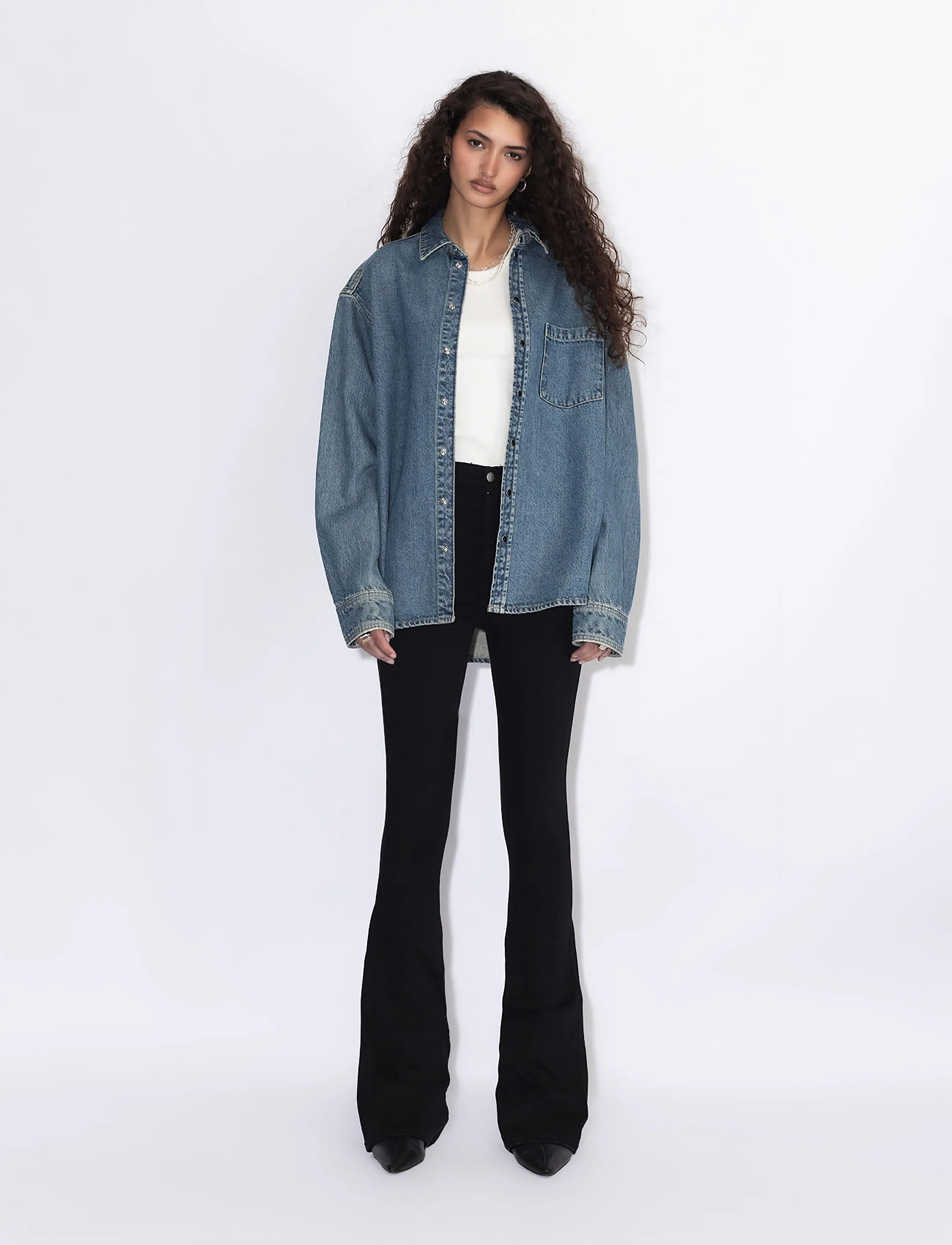 Dr Denim Moxy High Flare - Jeans - BLACK / black