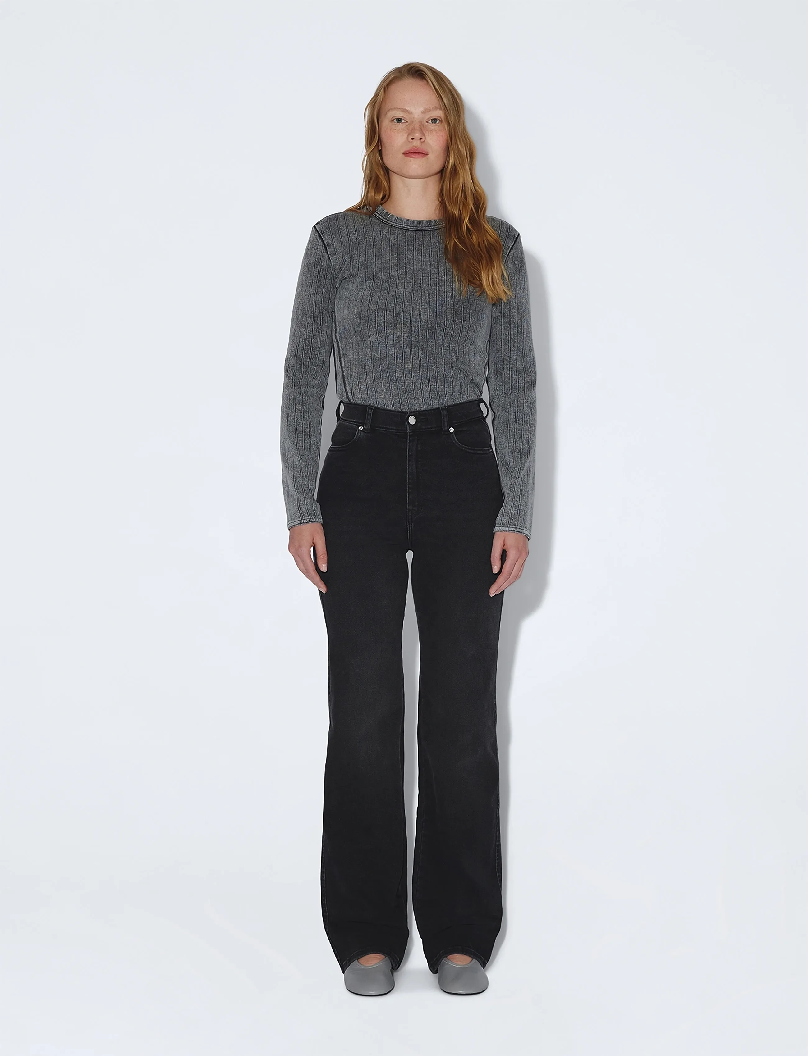 Dr Denim Moxy High Straight, S x 34, Grey, Jeans > Lige-Almindelige, Dame
