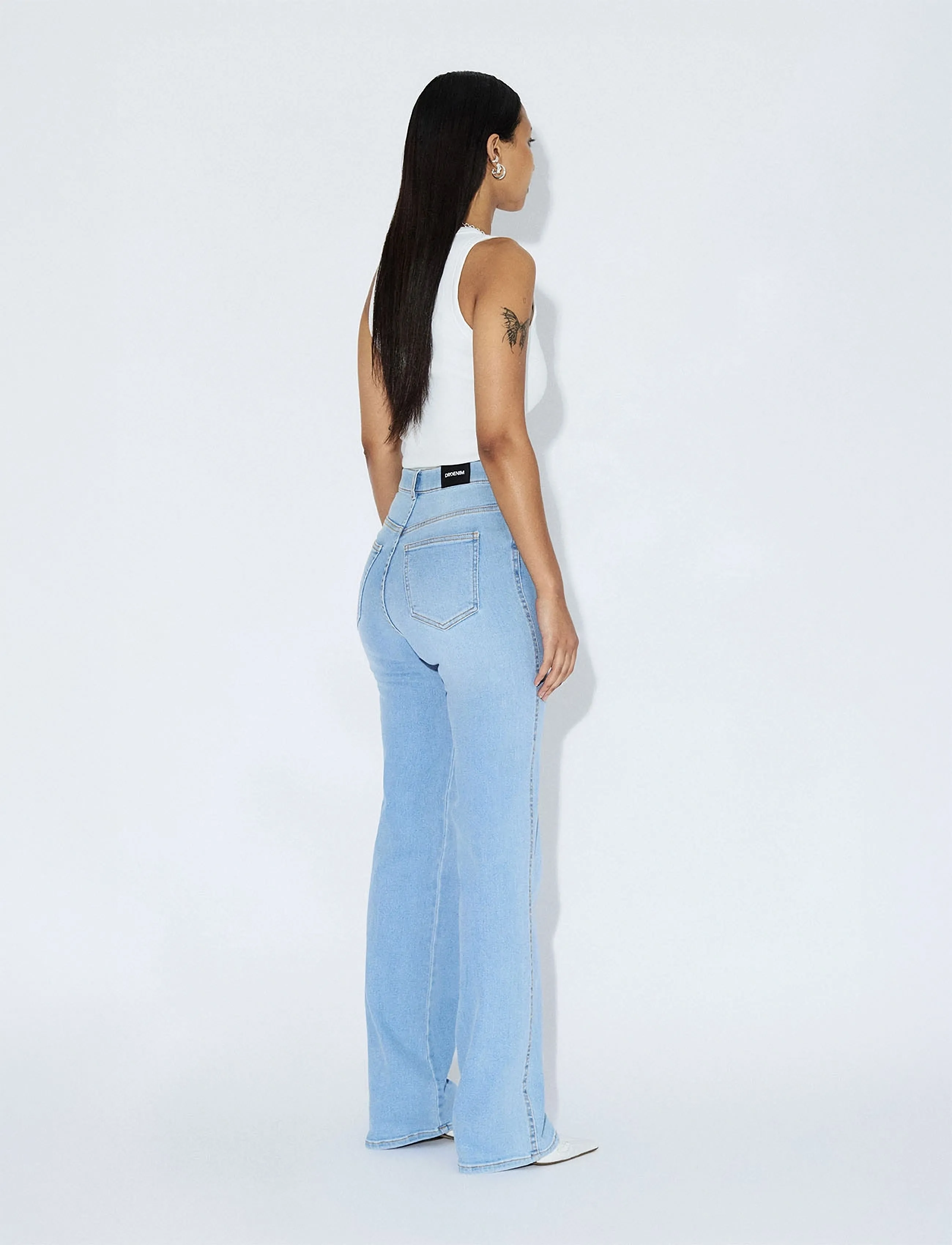 Dr Denim - Moxy High Straight - suorat farkut - cape pale shade - 3