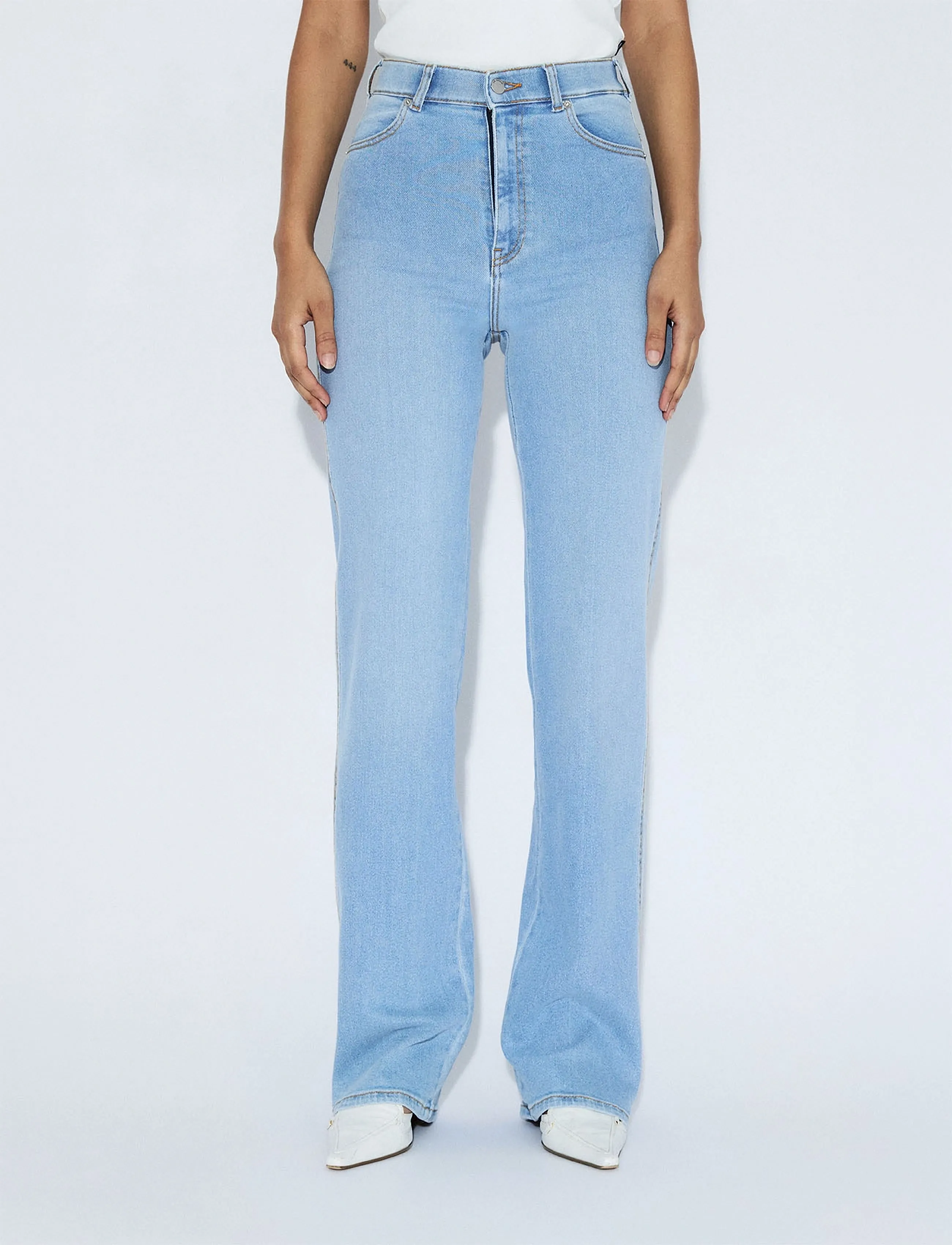 Dr Denim - Moxy High Straight - suorat farkut - cape pale shade - 4