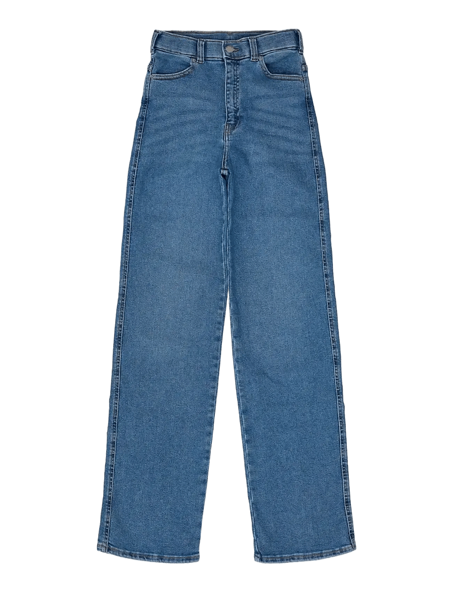 Dr Denim - Moxy High Straight - raka jeans - cape sky worn hem - 1