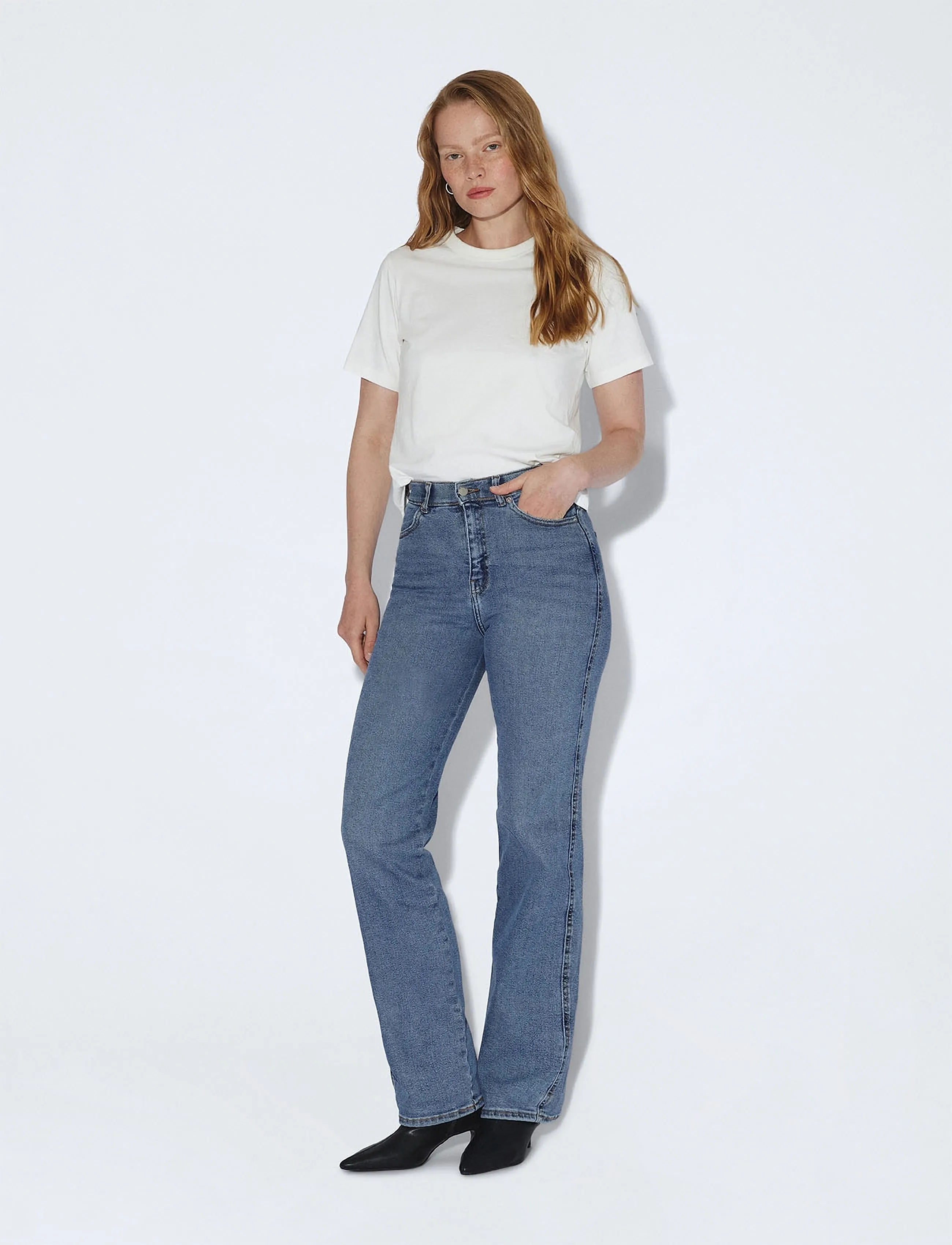 Dr Denim Moxy High Straight, XS x 34, Blue, Jeans > Lige-Almindelige, Dame