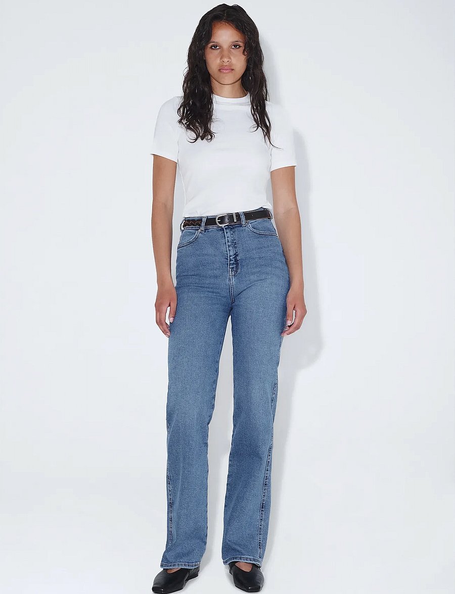 Dr Denim - Moxy High Straight - raka jeans - cape sky worn hem - 0