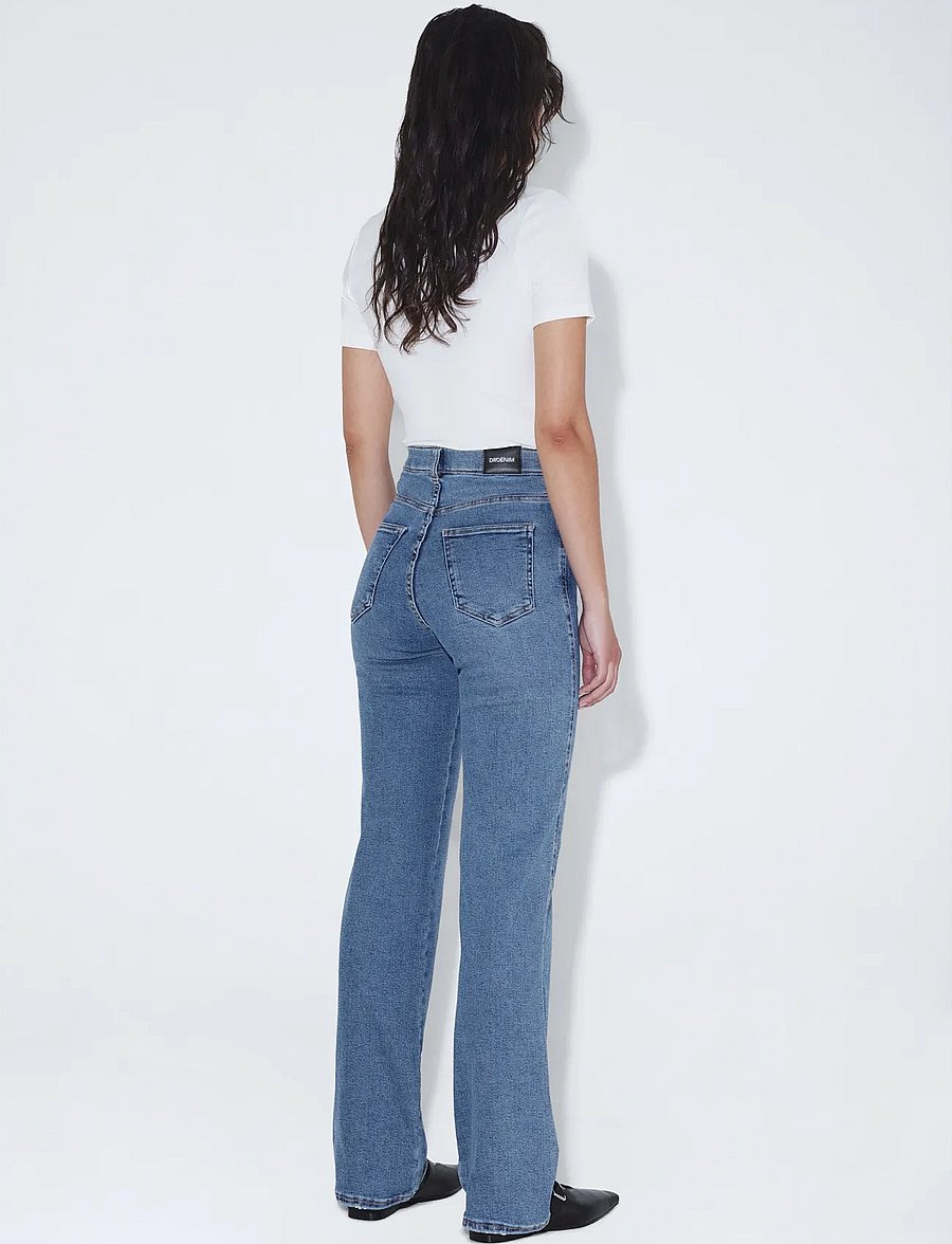 Dr Denim - Moxy High Straight - raka jeans - cape sky worn hem - 3