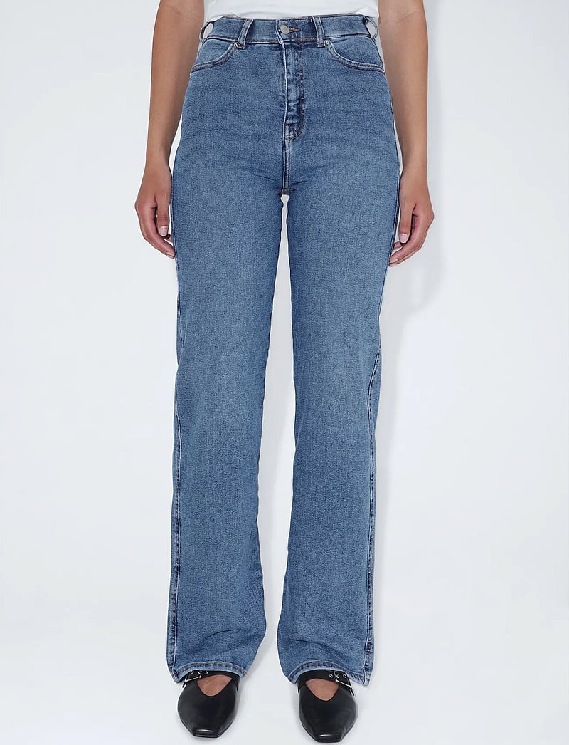 Dr Denim - Moxy High Straight - straight jeans - cape sky worn hem - 4