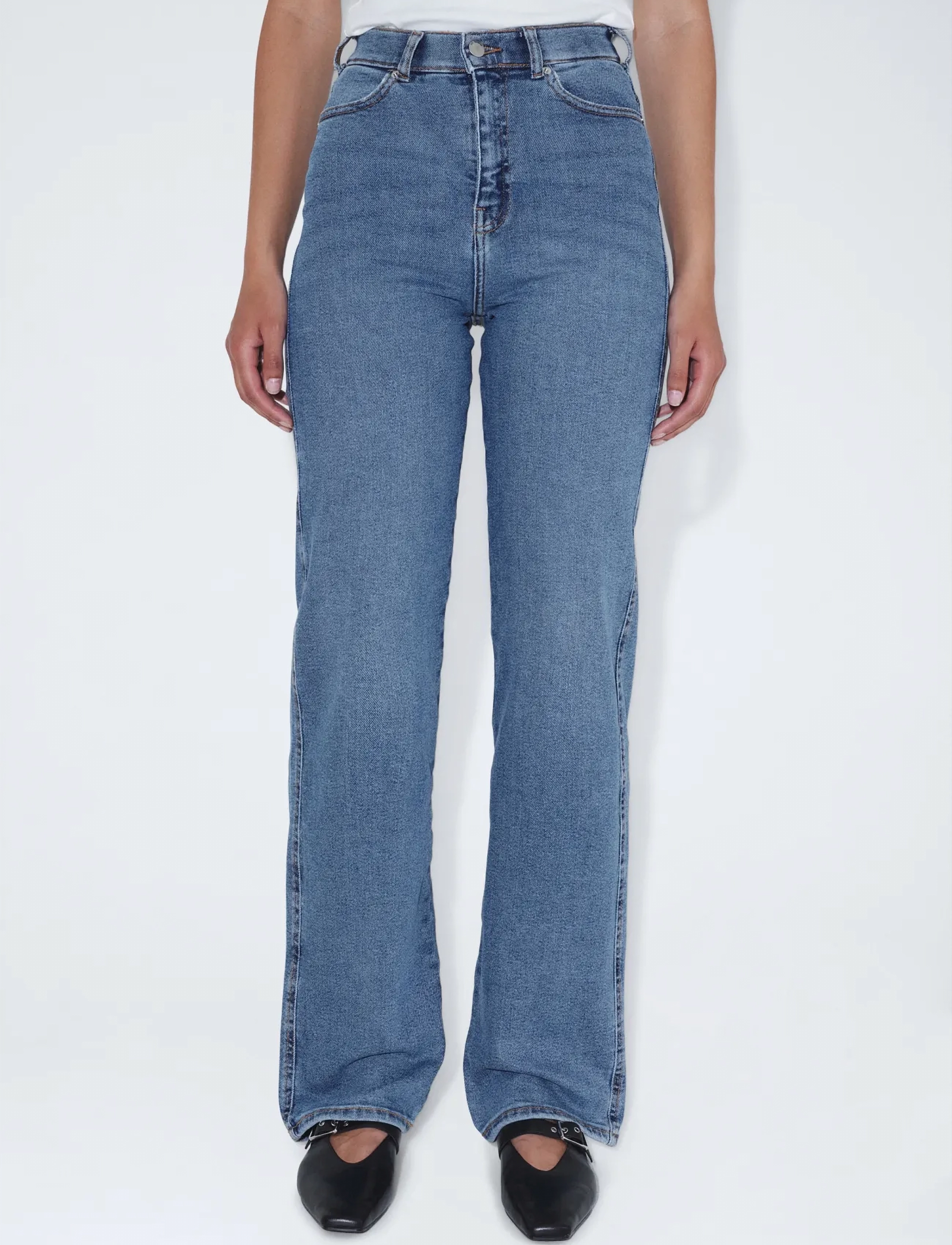 Dr Denim - Moxy High Straight - raka jeans - cape sky worn hem - 4