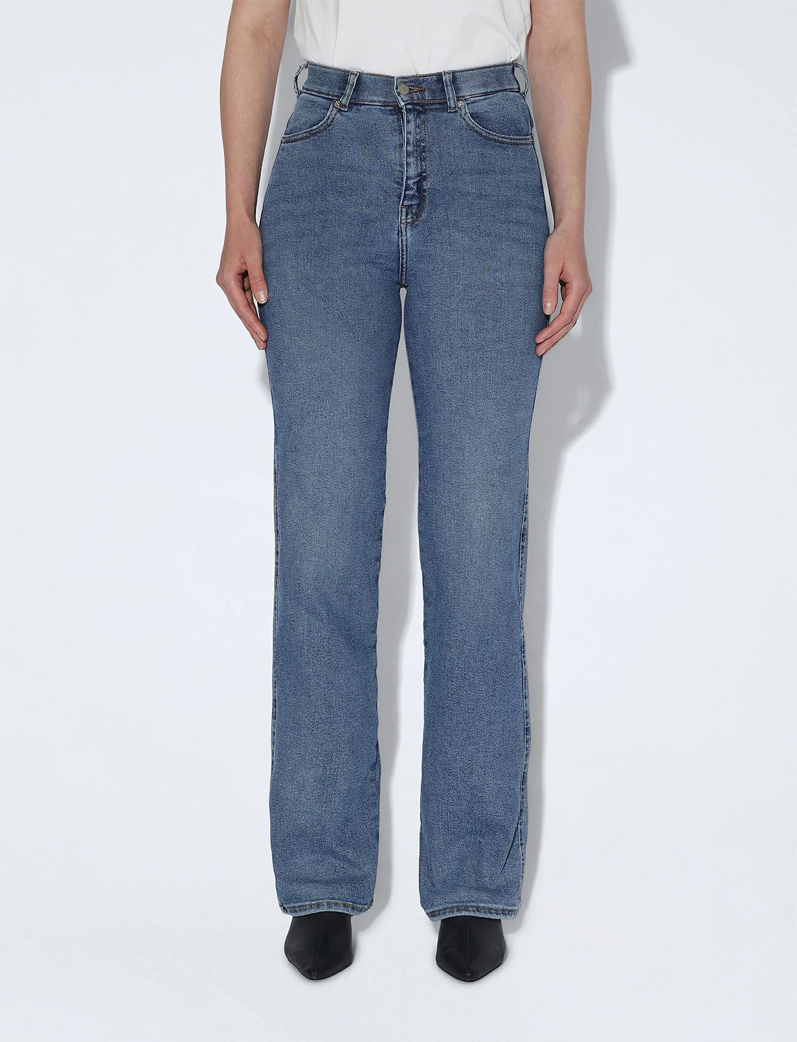 Dr Denim - Moxy High Straight - gerade jeans - cape sky worn hem - 4