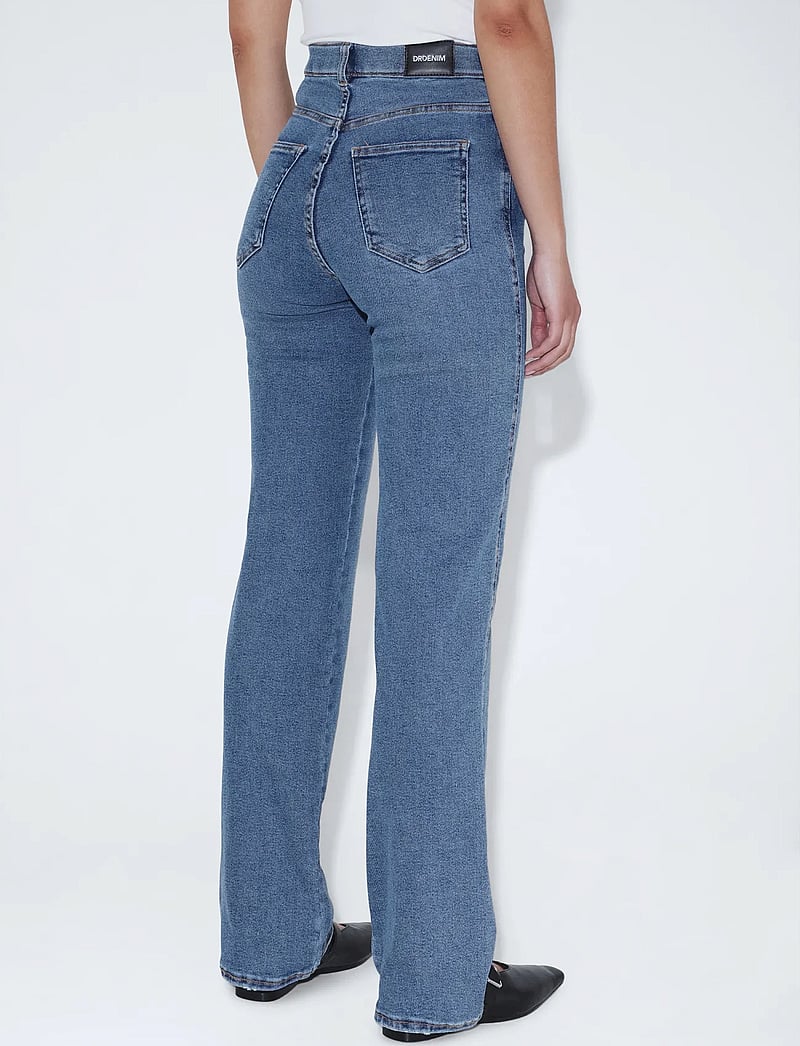 Dr Denim - Moxy High Straight - straight jeans - cape sky worn hem - 5