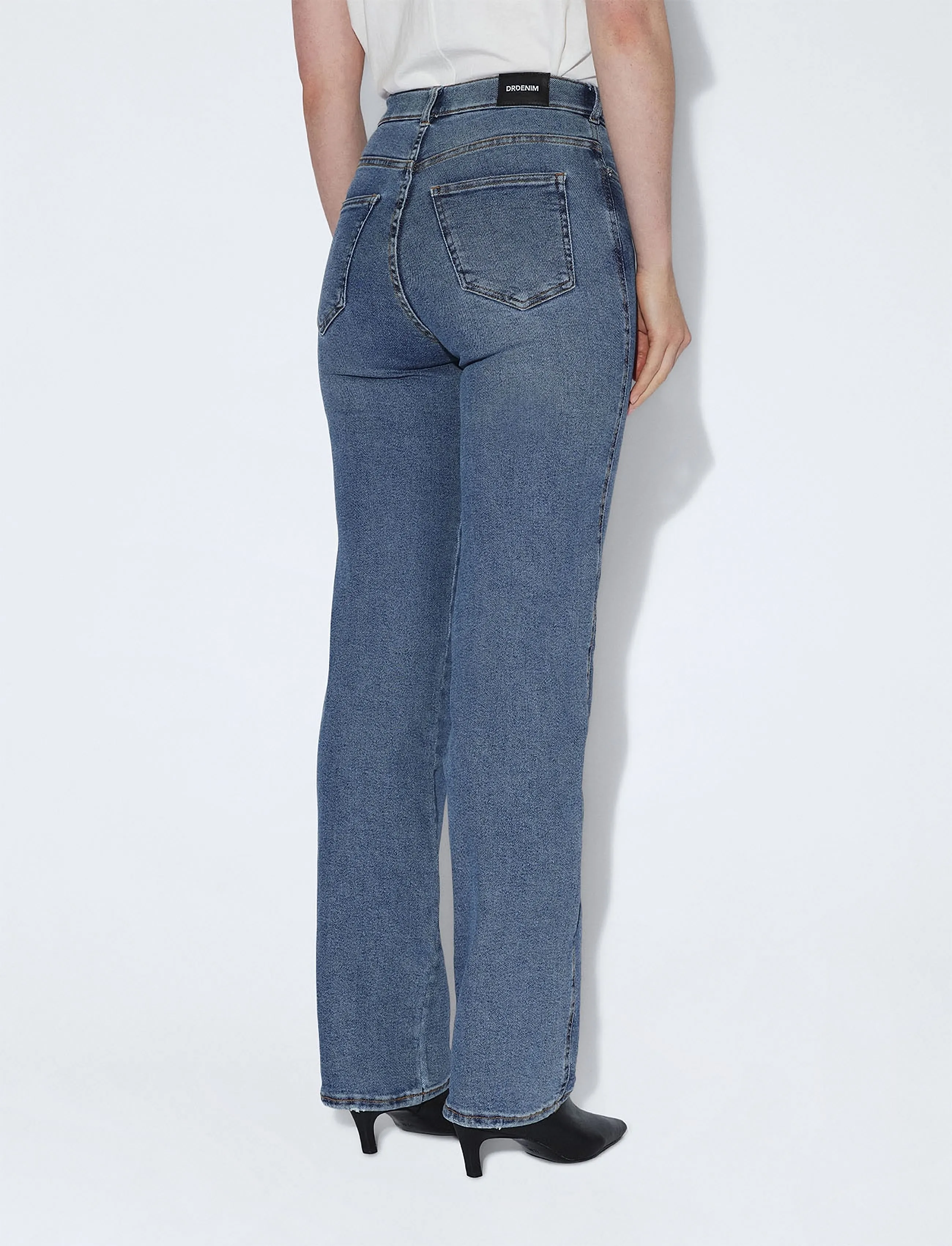 Dr Denim - Moxy High Straight - gerade jeans - cape sky worn hem - 5