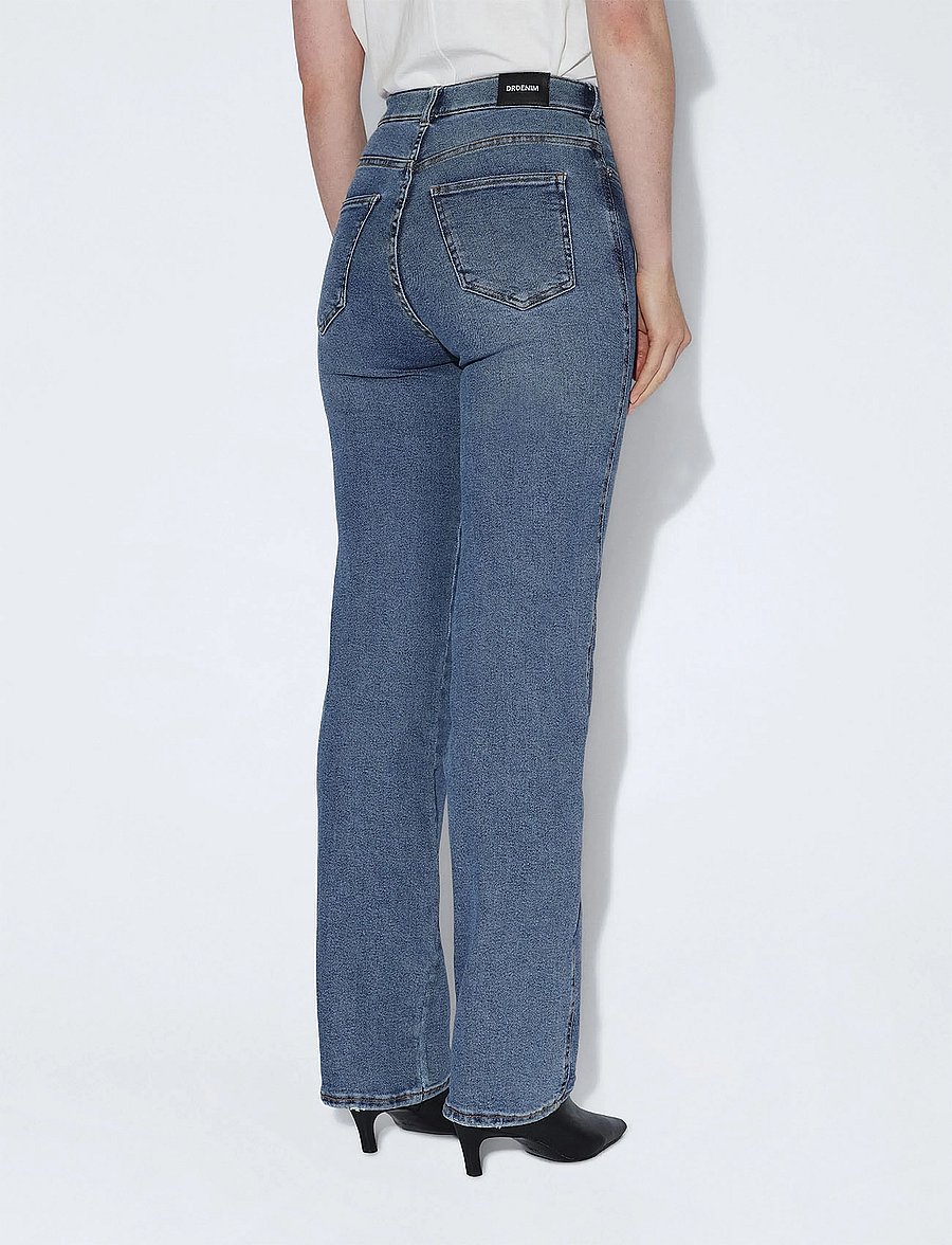 Dr Denim - Moxy High Straight - gerade jeans - cape sky worn hem - 5