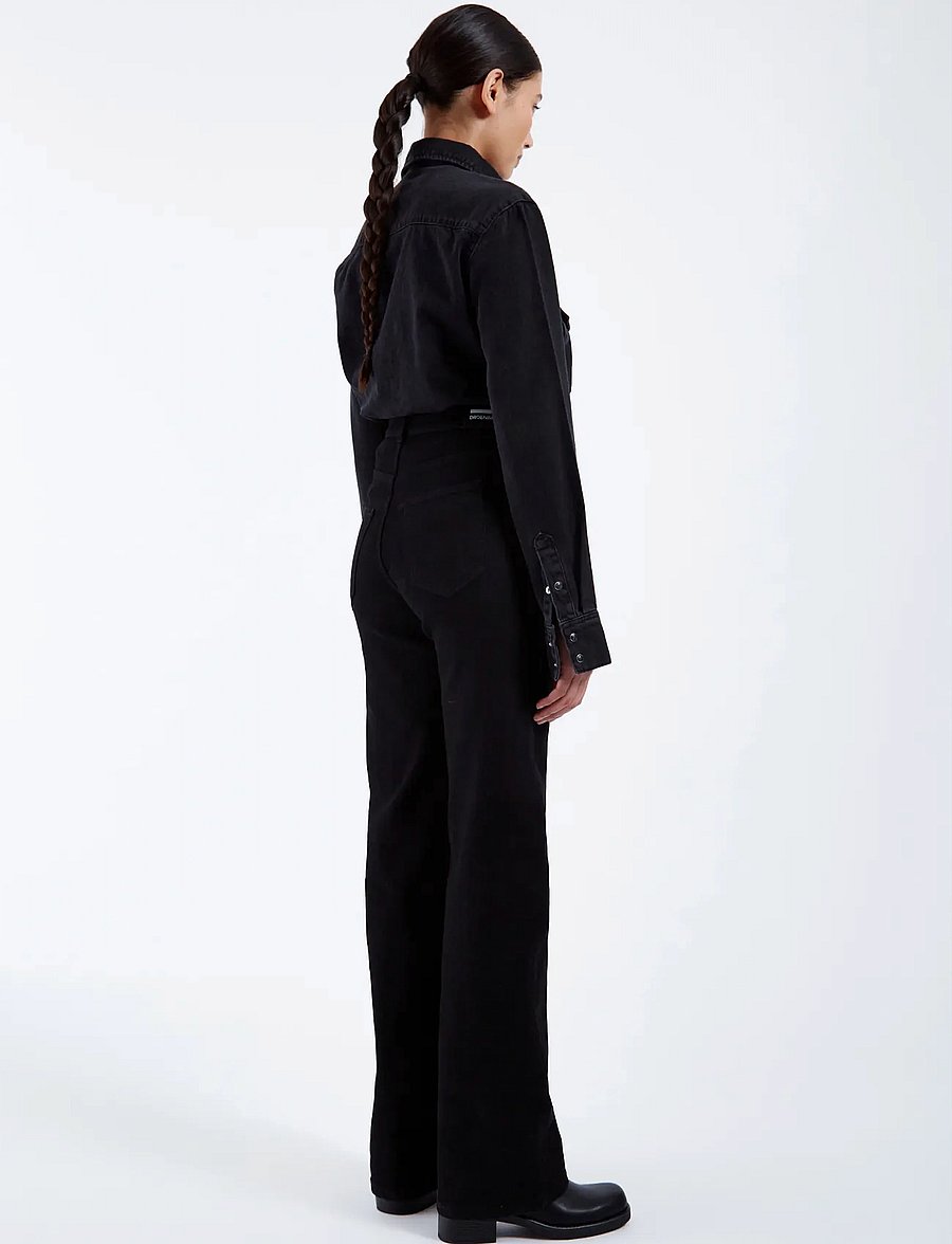 Dr Denim - Moxy High Straight - gerade jeans - solid black - 3