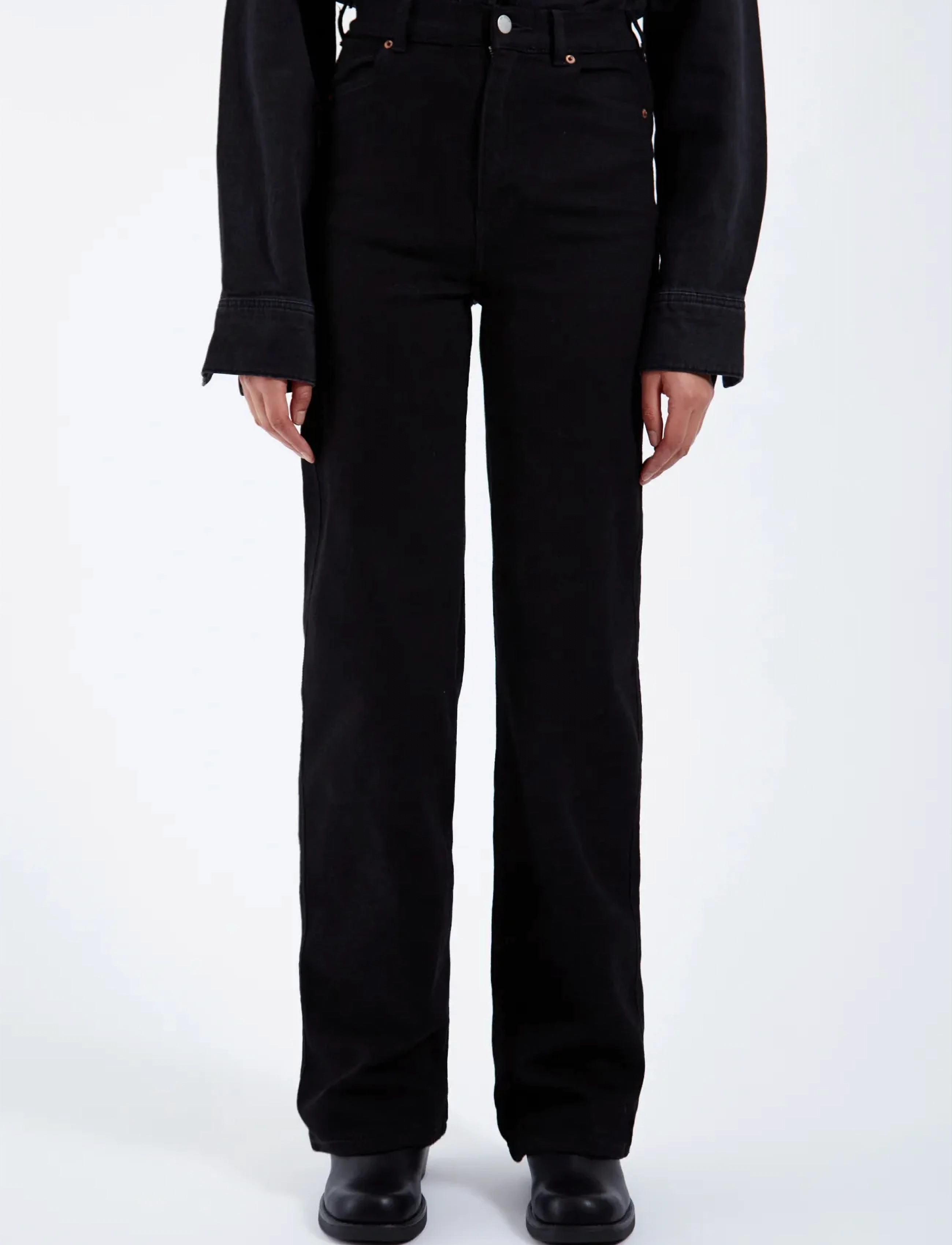Dr Denim - Moxy High Straight - gerade jeans - solid black - 4