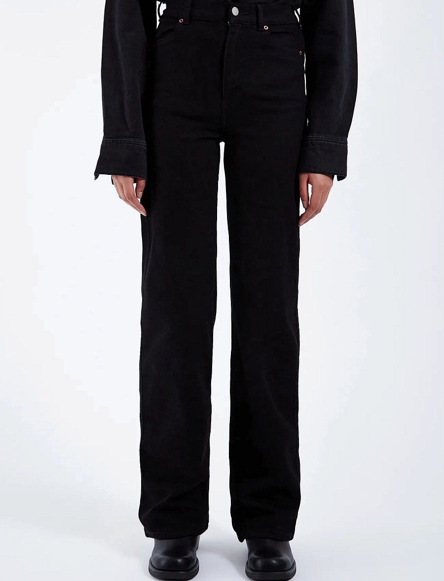 Dr Denim - Moxy High Straight - gerade jeans - solid black - 4