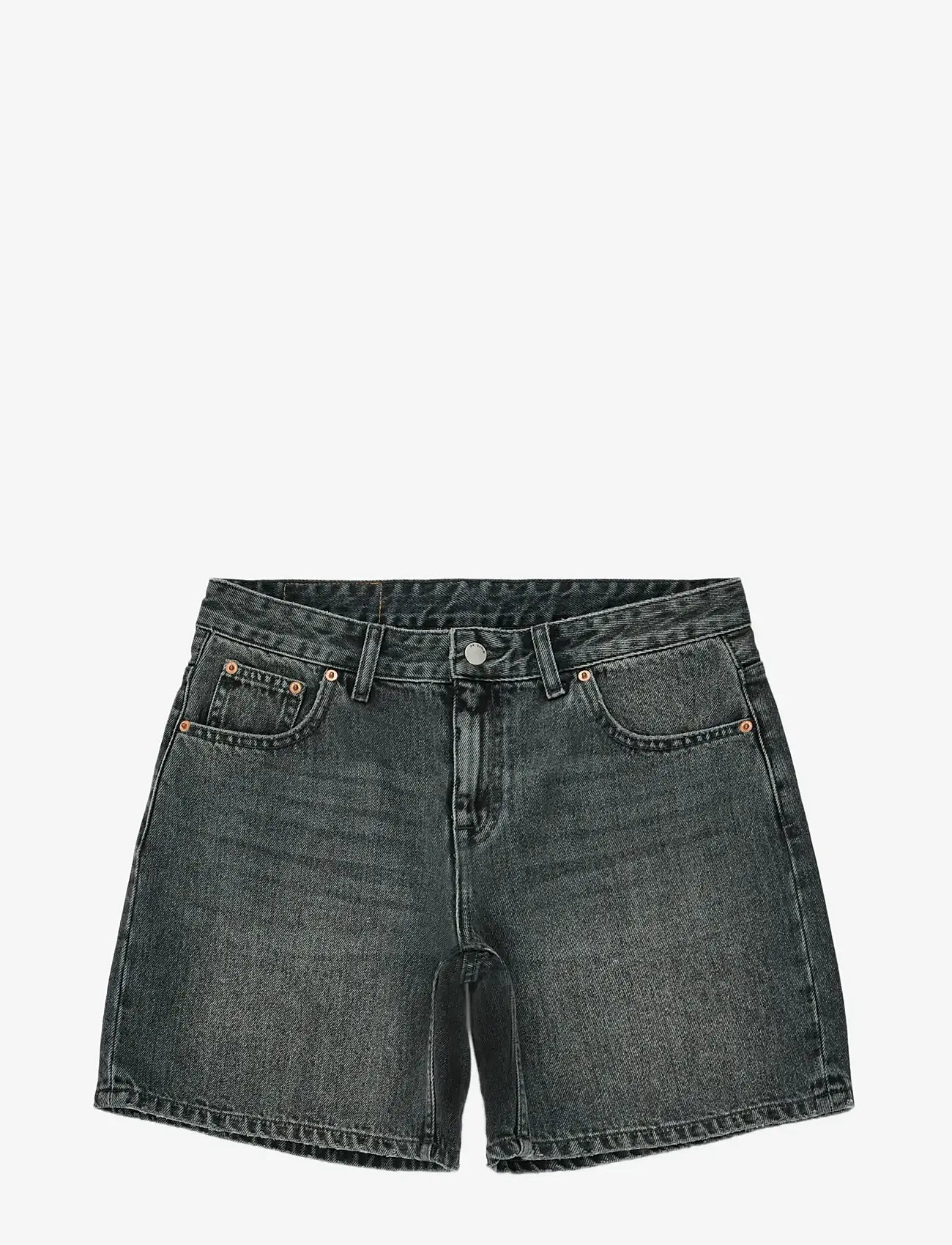 Dr Denim - Hill Low Shorts - jorts - mid grey used - 1