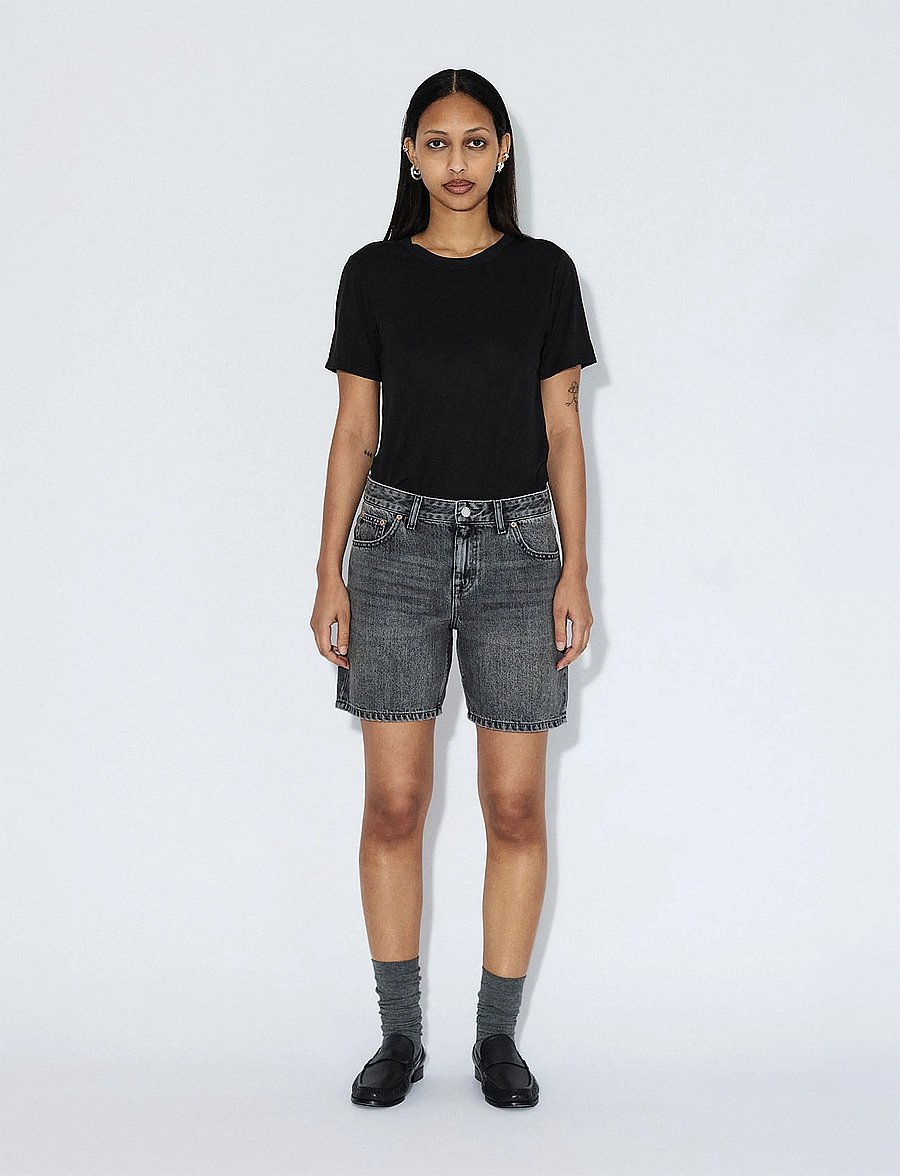 Dr Denim - Hill Low Shorts - jorts - mid grey used - 0