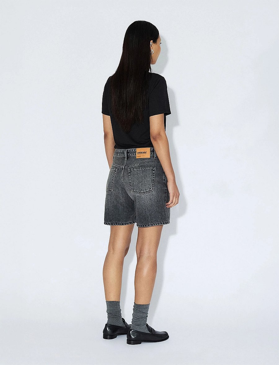 Dr Denim - Hill Low Shorts - jorts - mid grey used - 3