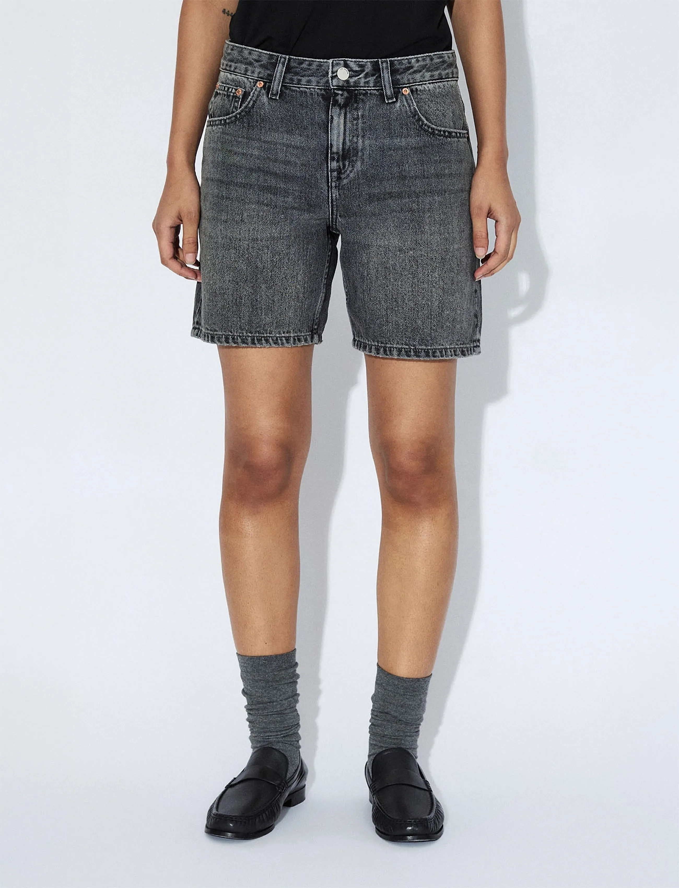 Dr Denim - Hill Low Shorts - shorts - mid grey used - 4