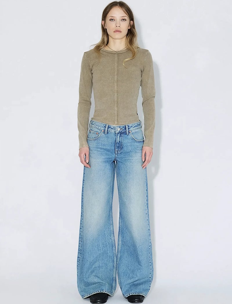 Dr Denim - Rhue Low Wide - hosen mit weitem bein - drift sky used - 0