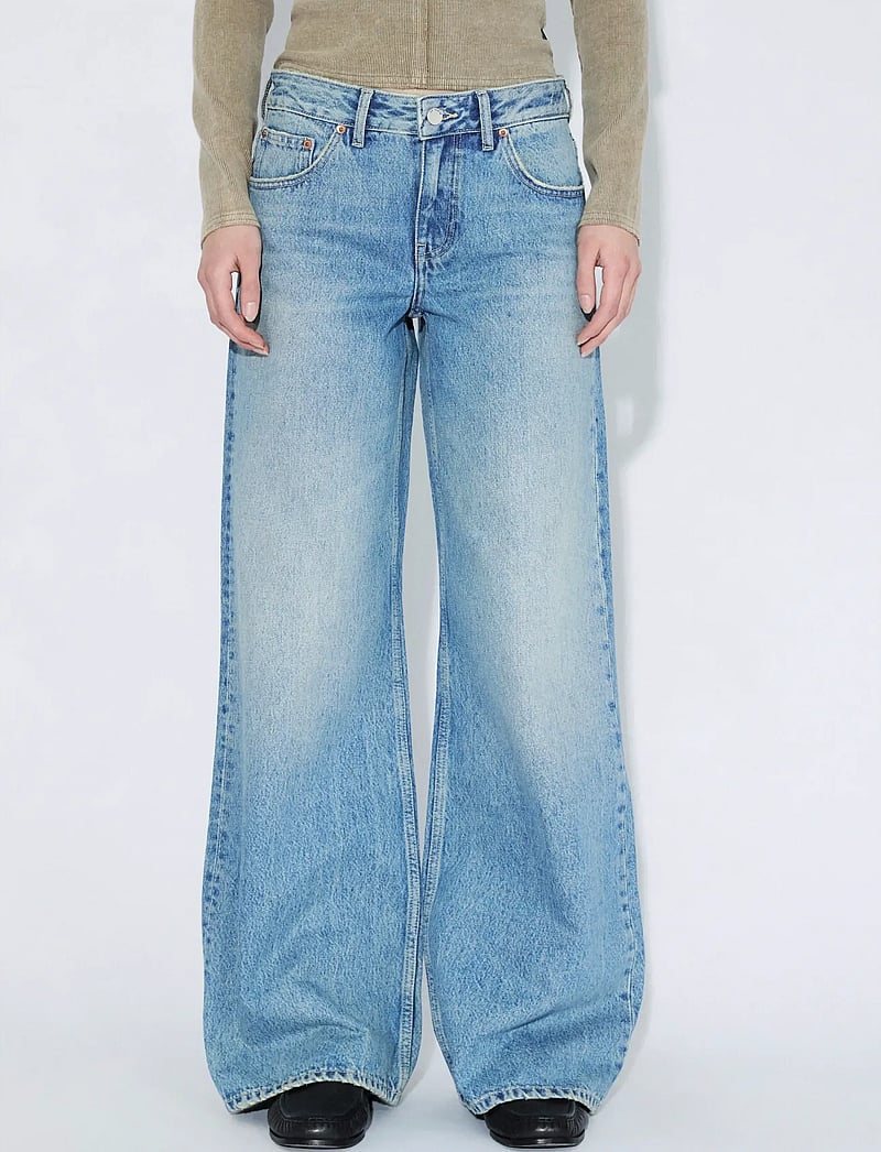 Dr Denim - Rhue Low Wide - hosen mit weitem bein - drift sky used - 4