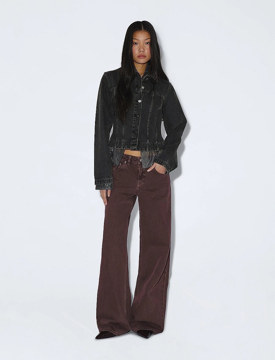 Dr Denim - Rhue Low Wide - vida jeans - washed aubergine - 0