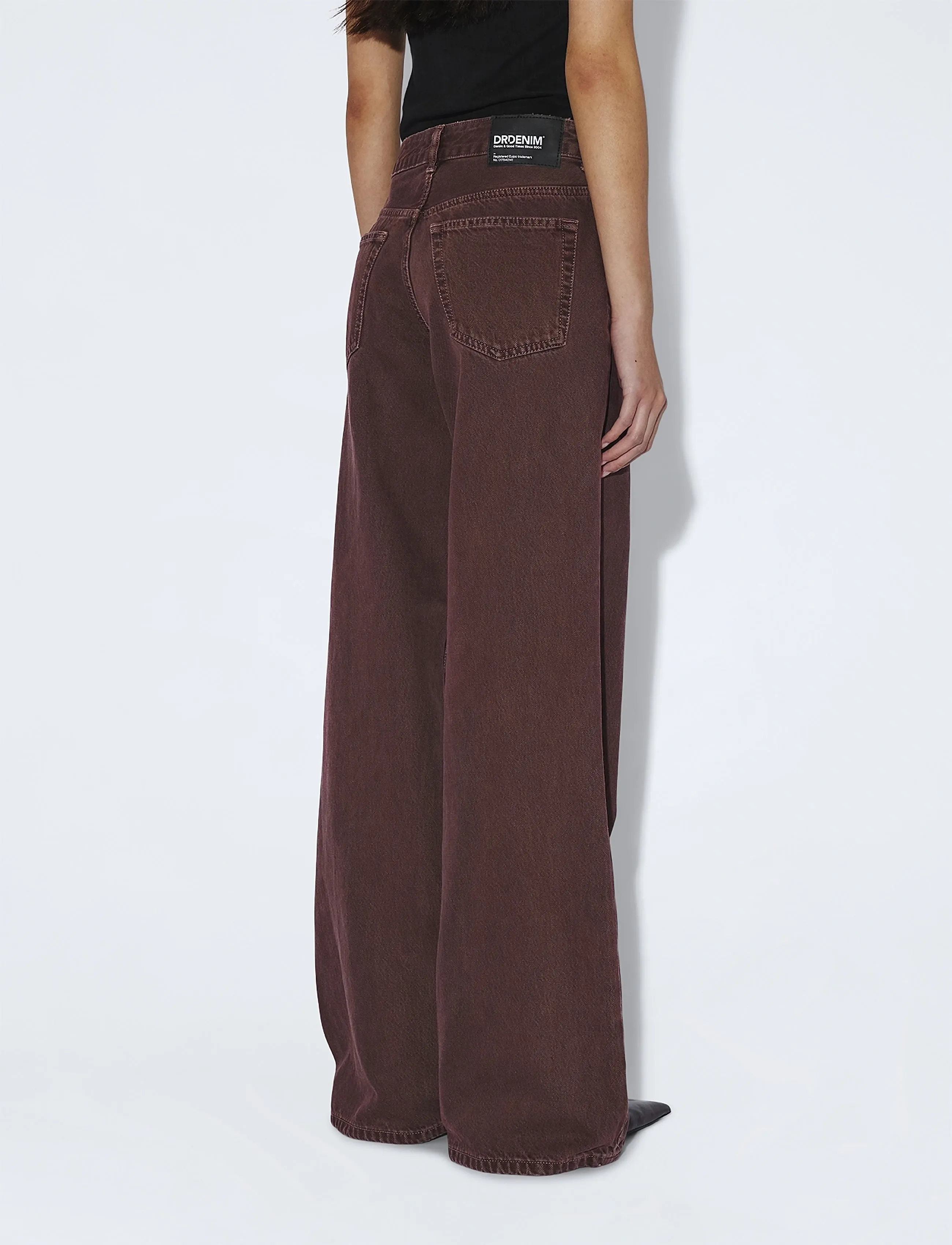 Dr Denim - Rhue Low Wide - vida jeans - washed aubergine - 5
