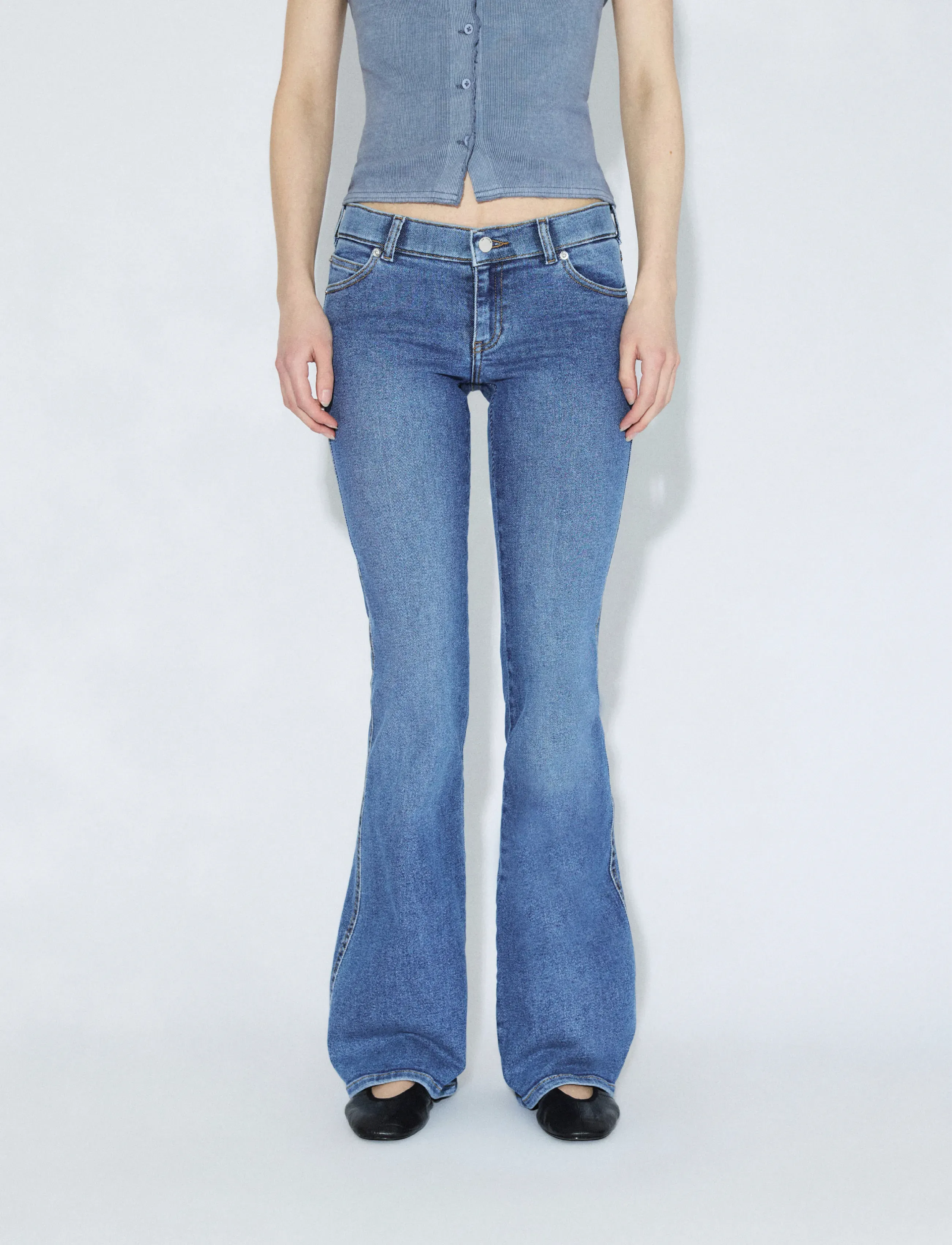 Dr Denim - Kily Low Bootcut - alt laienevad teksad - cape sky shade - 4
