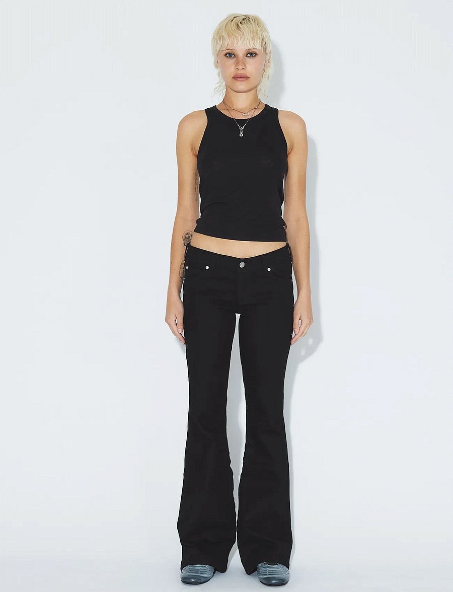 Dr Denim - Kily Low Bootcut - alt laienevad teksad - solid black - 0