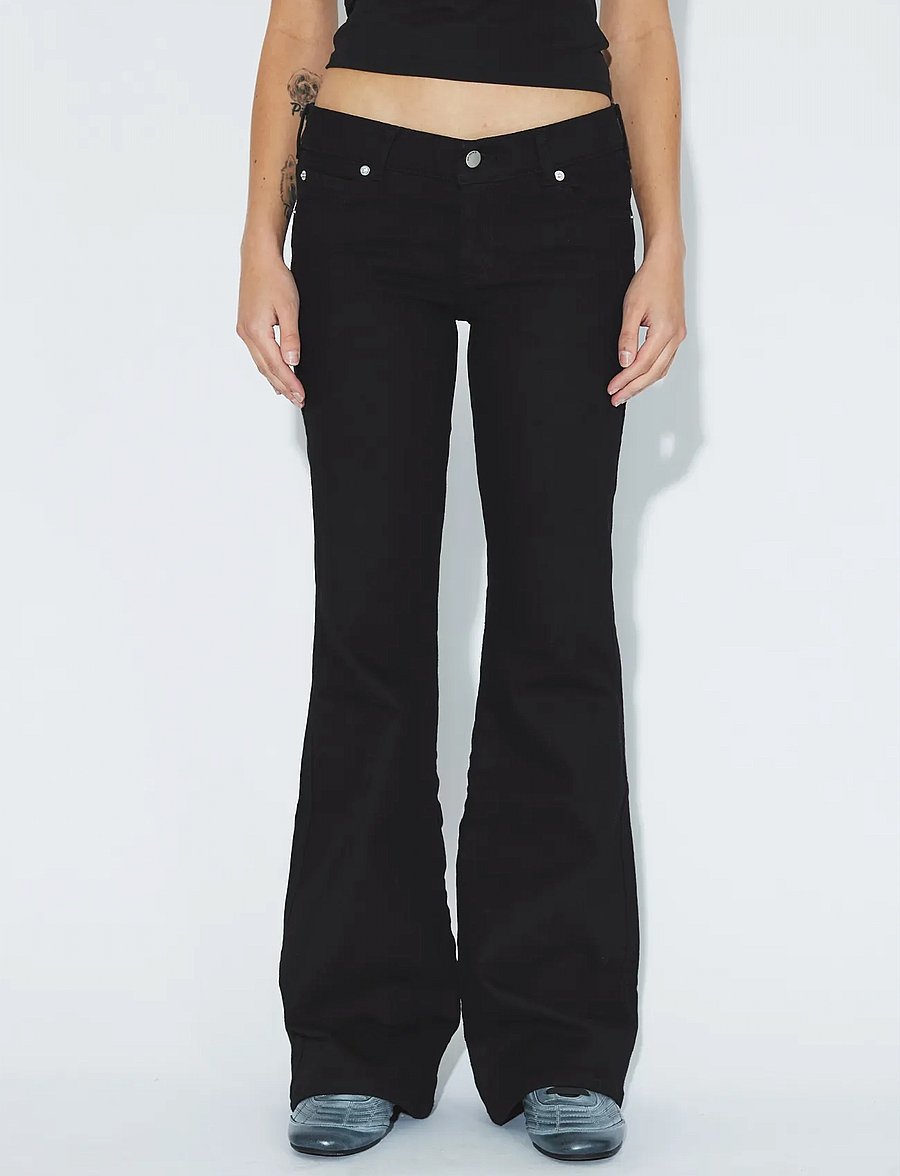 Dr Denim - Kily Low Bootcut - alt laienevad teksad - solid black - 4
