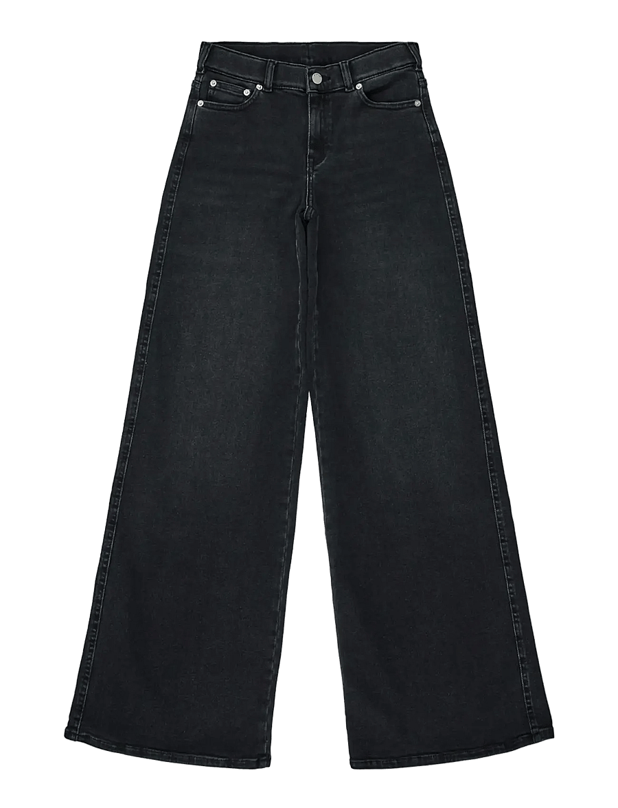 Dr Denim - Zila Mid Wide - vida jeans - black mist - 1