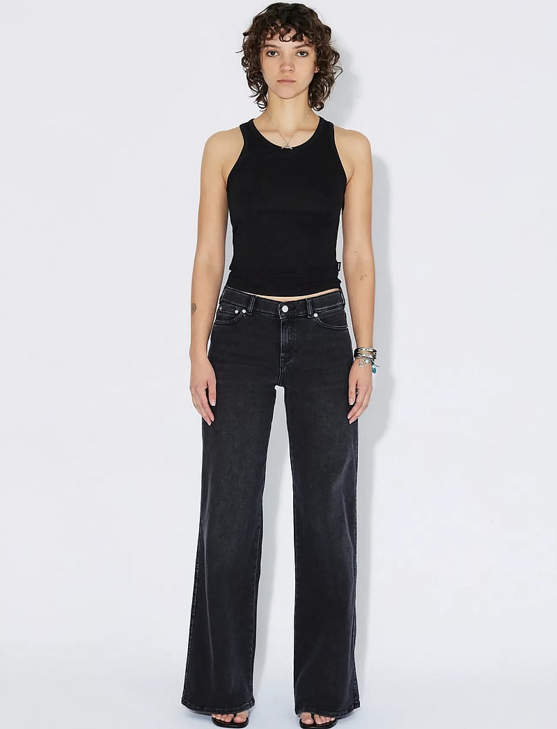 Dr Denim - Zila Mid Wide - brede jeans - black mist - 0