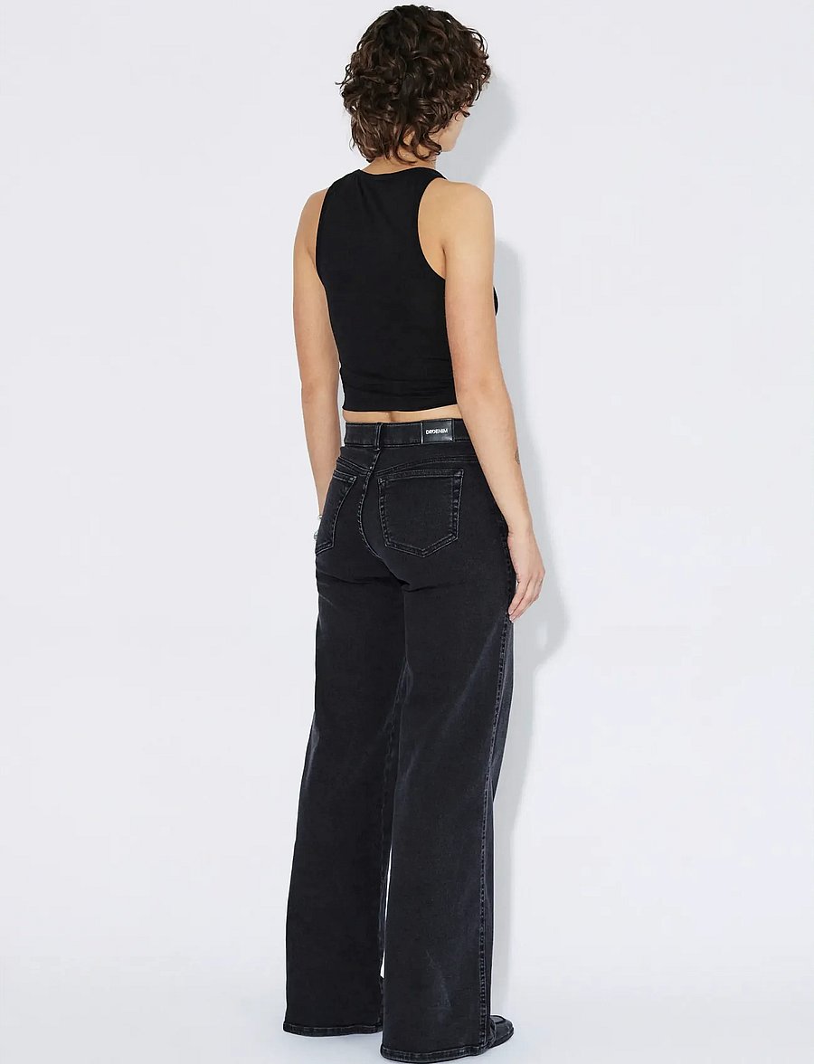 Dr Denim - Zila Mid Wide - vida jeans - black mist - 3