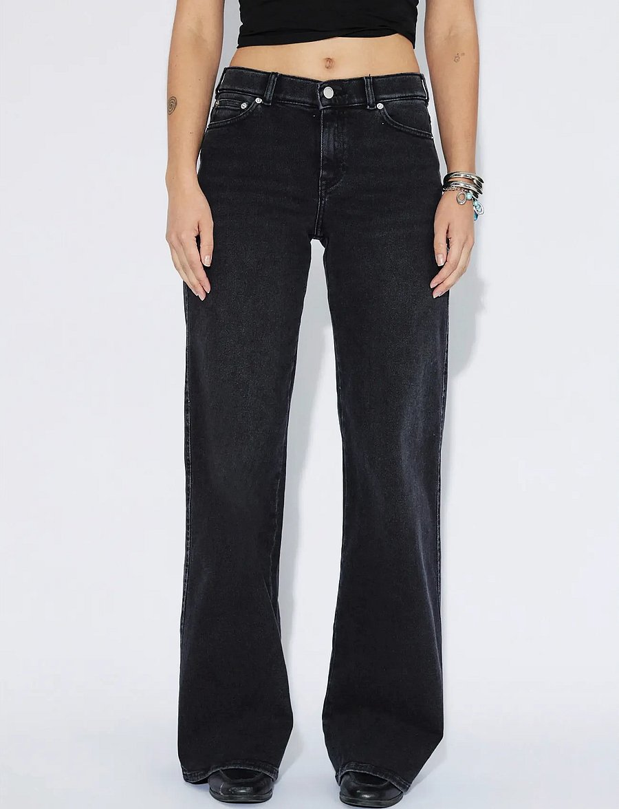 Dr Denim - Zila Mid Wide - vida jeans - black mist - 4