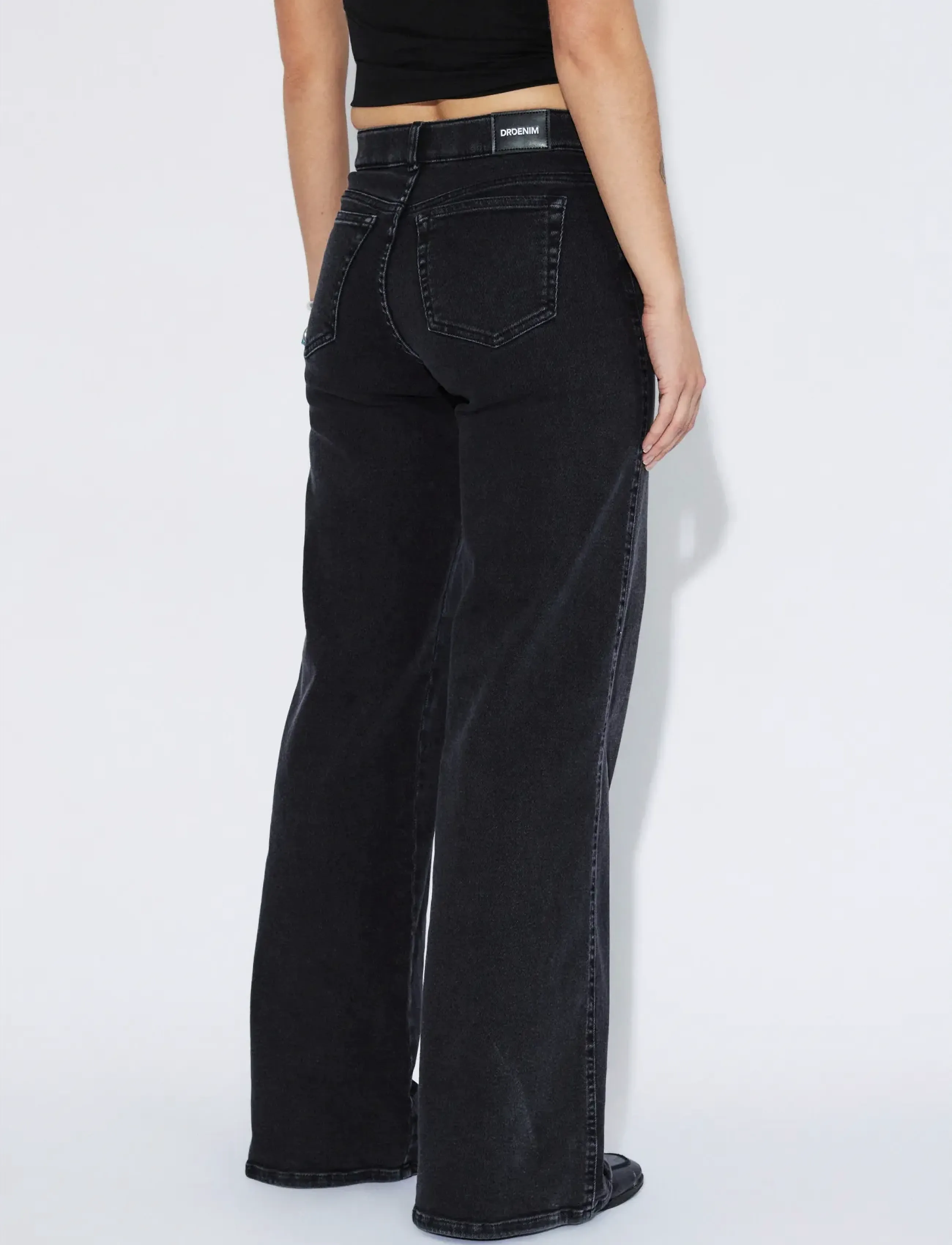 Dr Denim - Zila Mid Wide - wide leg jeans - black mist - 5