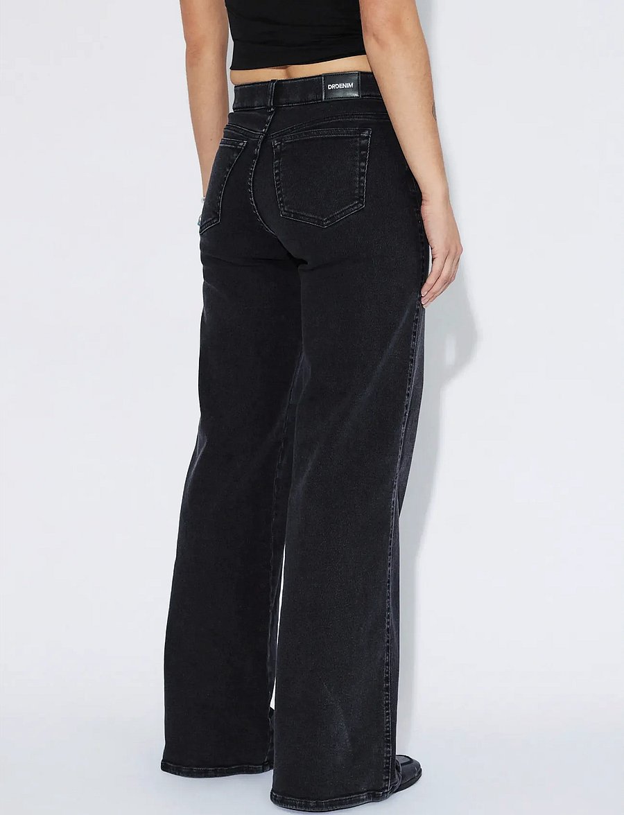 Dr Denim - Zila Mid Wide - vida jeans - black mist - 5