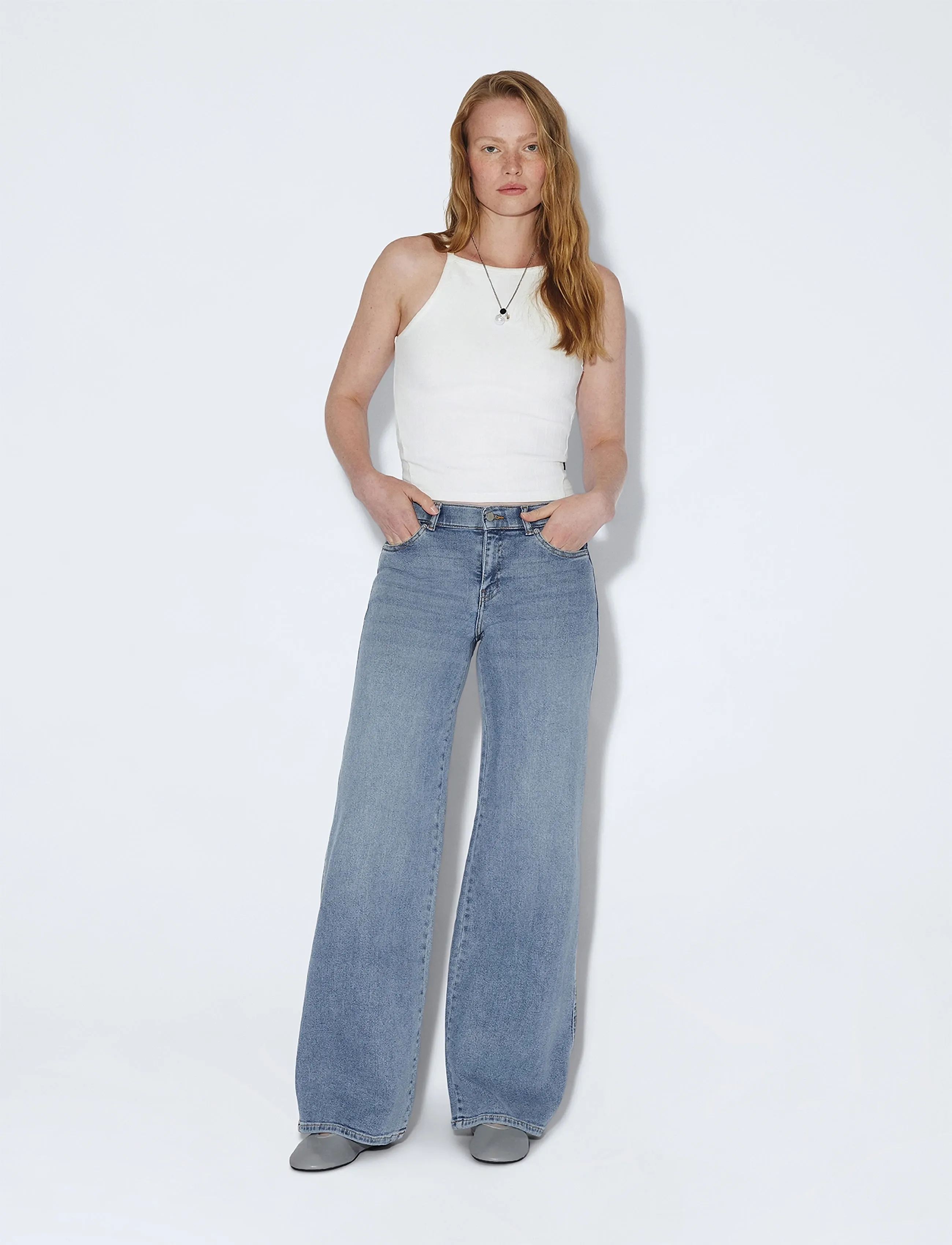 Dr Denim Zila Mid Wide - Jeans - CAPE LIGHT USED / blue