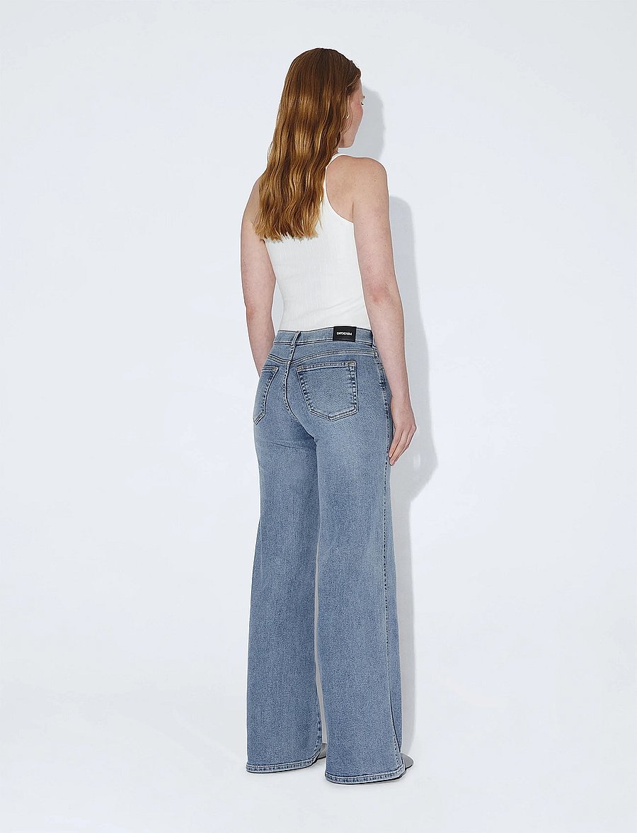 Dr Denim - Zila Mid Wide - hosen mit weitem bein - cape light used - 3