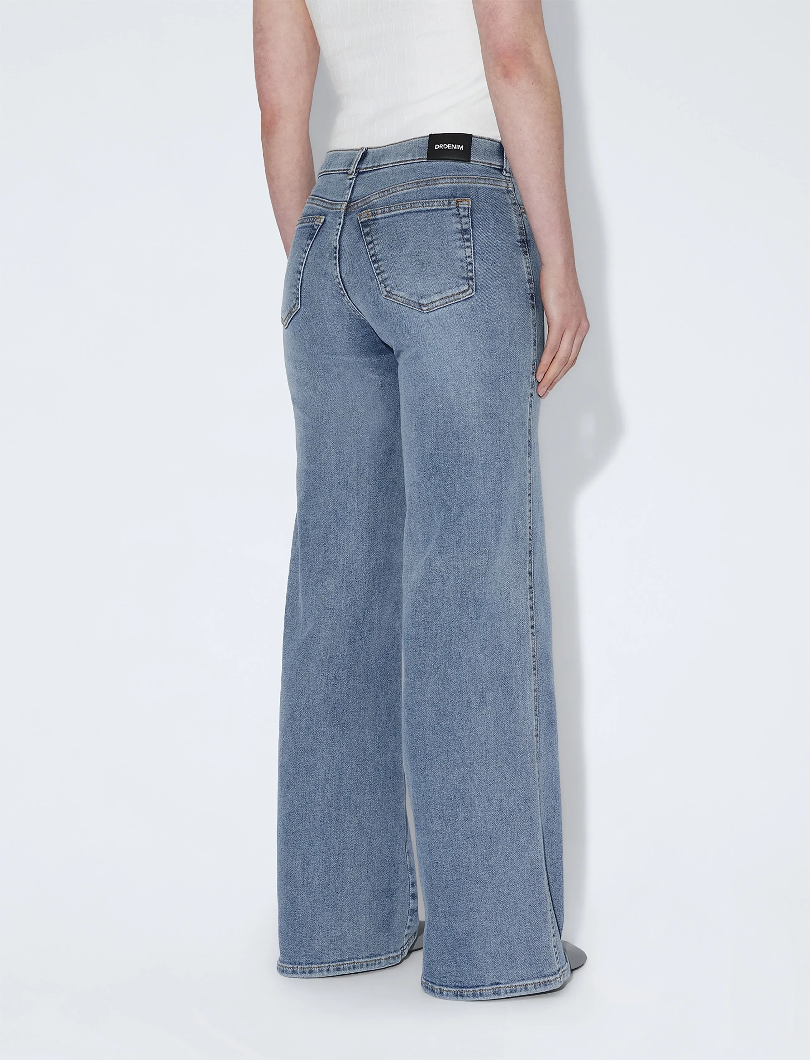 Dr Denim - Zila Mid Wide - hosen mit weitem bein - cape light used - 5