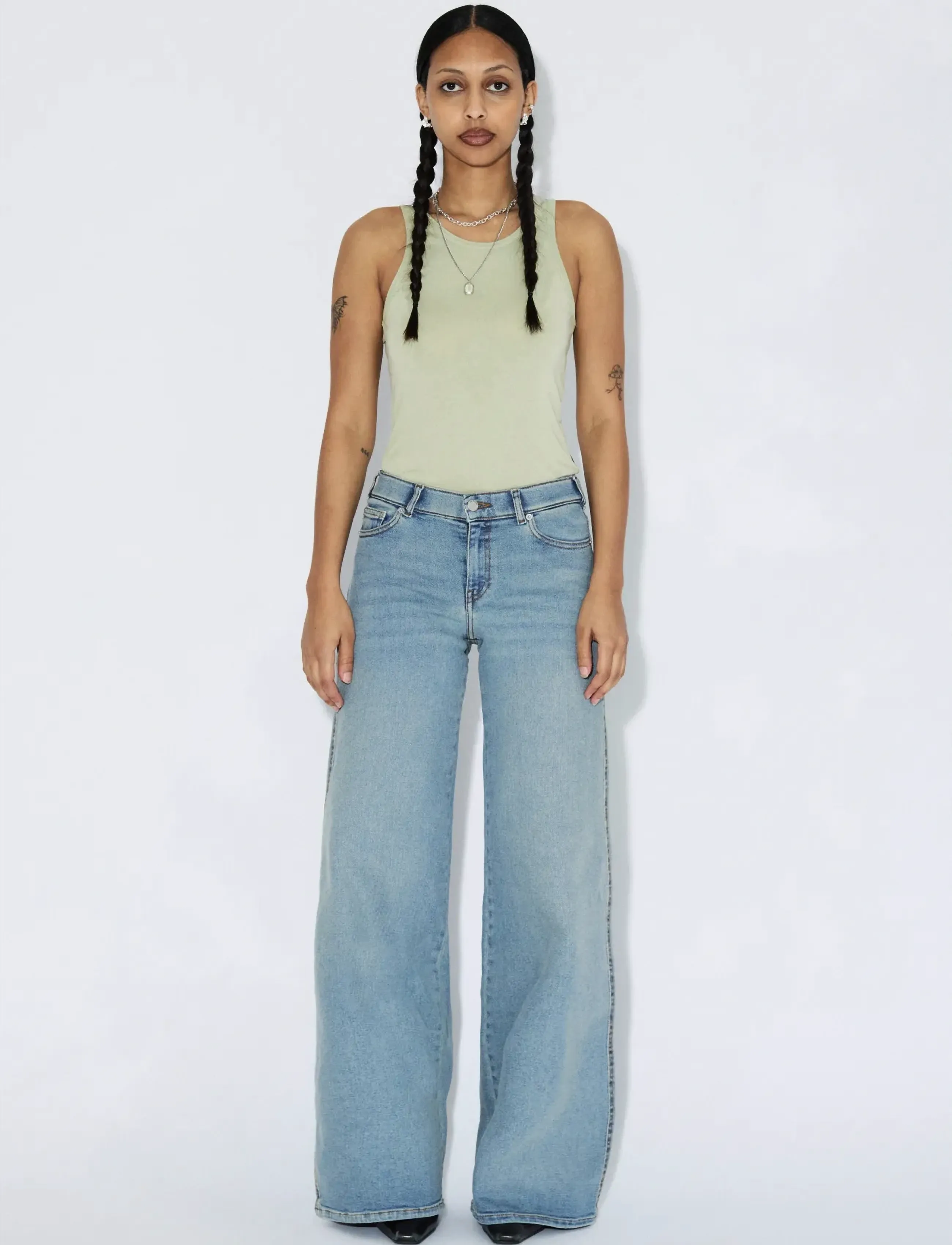 Dr Denim Zila Mid Wide - Transitional Layering - CAPE LIGHT VINTAGE / blue