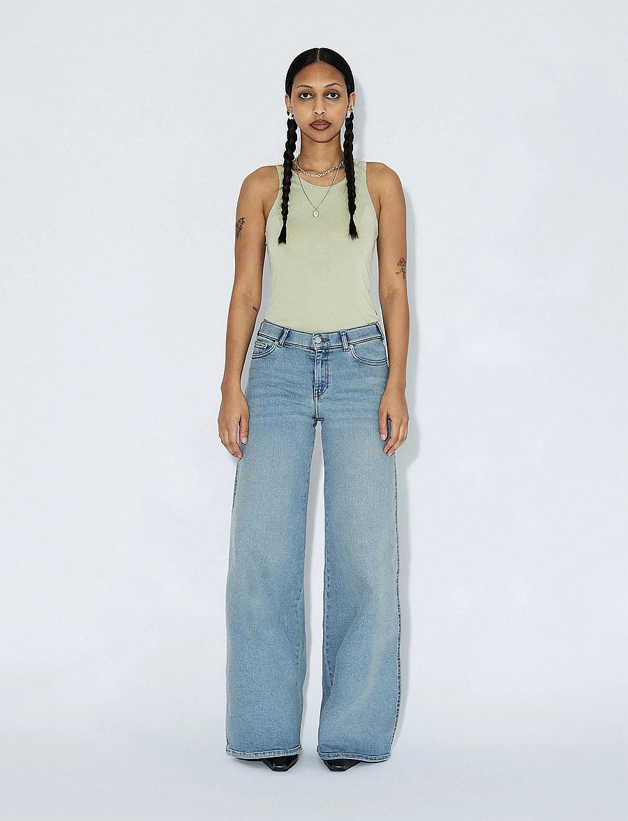 Dr Denim - Zila Mid Wide - laia säärega teksad - cape light vintage - 0