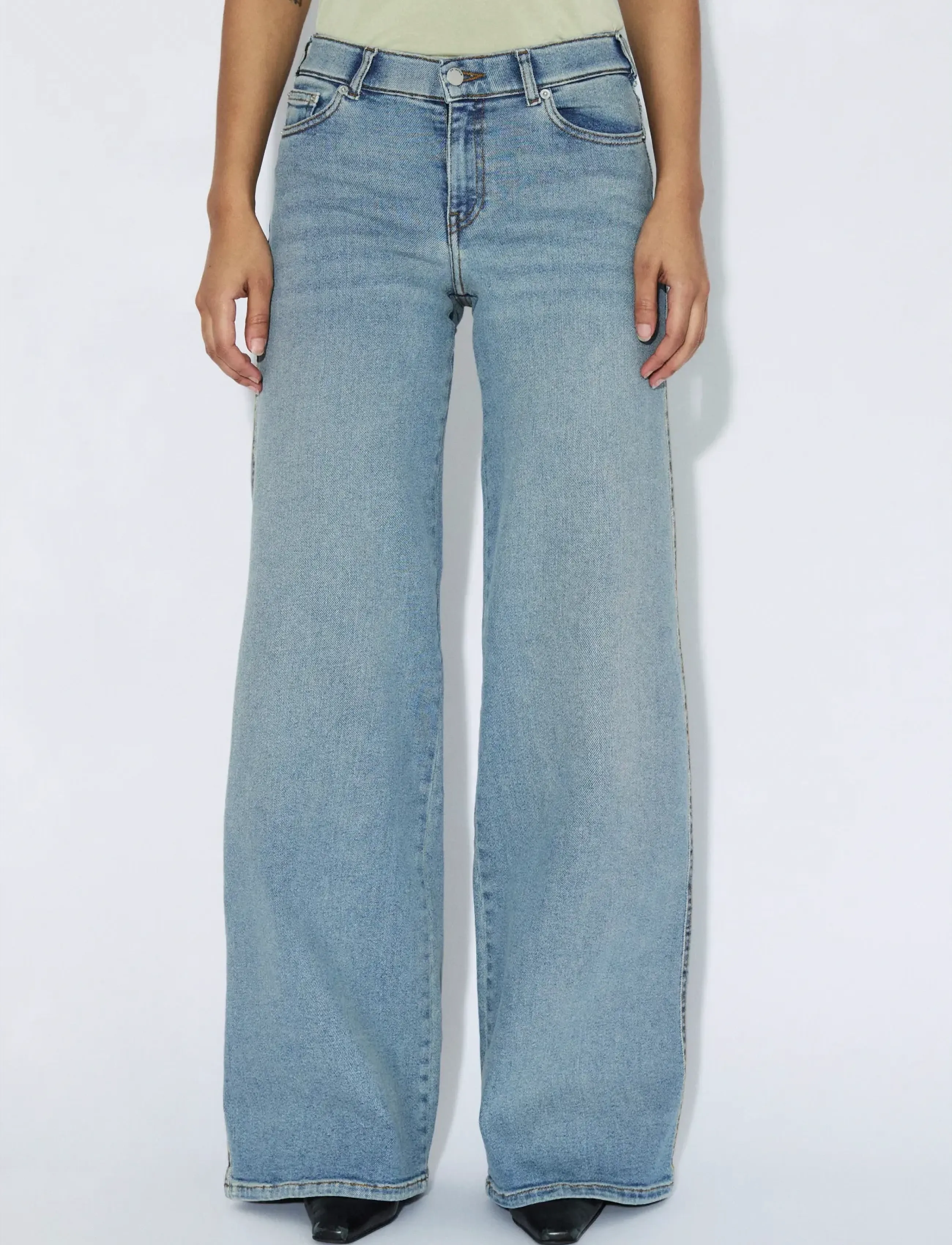 Dr Denim - Zila Mid Wide - vida jeans - cape light vintage - 4