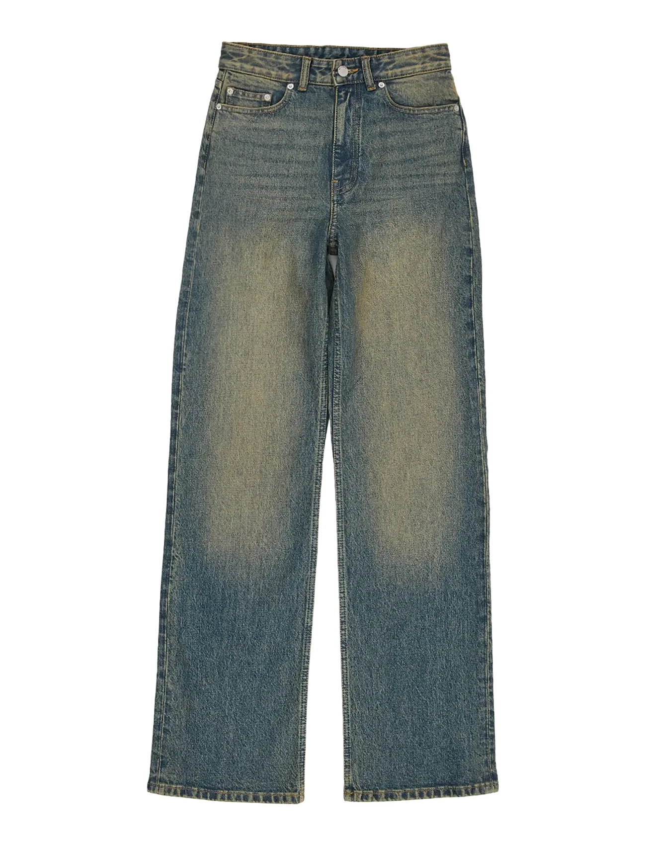 Dr Denim - Echo High Straight - hosen mit weitem bein - bay mid brownish - 1