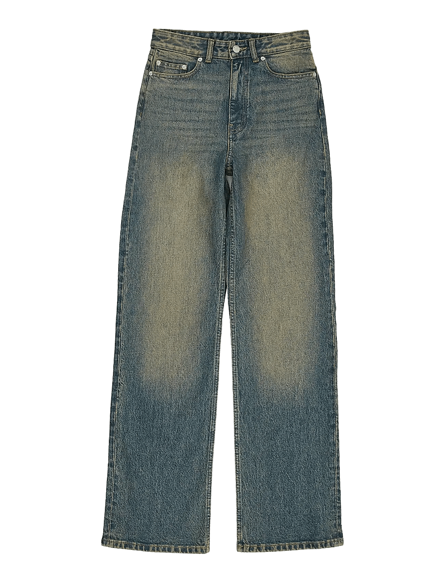 Dr Denim - Echo High Straight - hosen mit weitem bein - bay mid brownish - 1