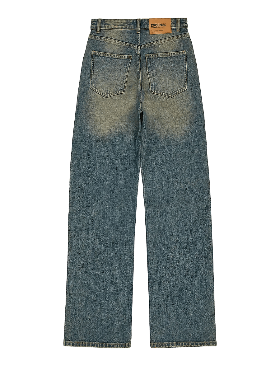 Dr Denim - Echo High Straight - hosen mit weitem bein - bay mid brownish - 2