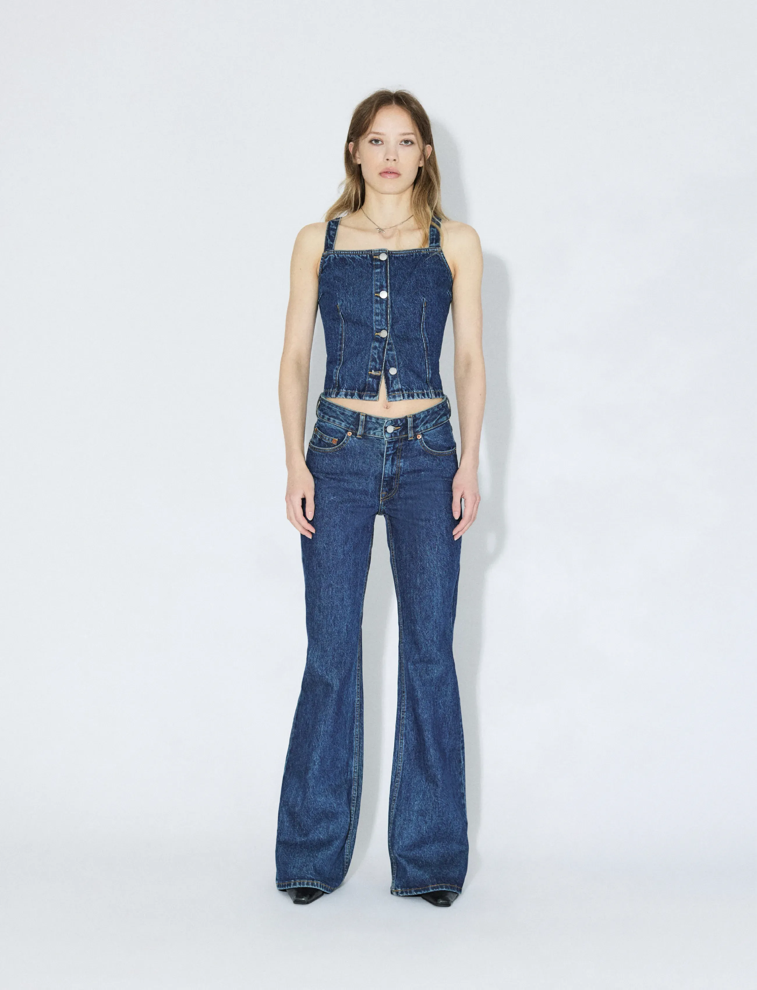Dr Denim Elba Mid Bootcut - Bootcut jeans - BAY DARK RETRO VINTAGE / blue