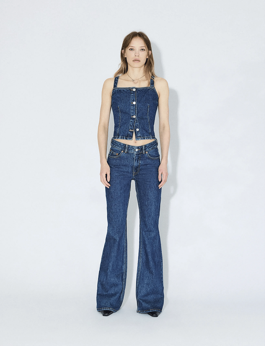 Dr Denim - Elba Mid Bootcut - vida jeans - bay dark retro vintage - 0