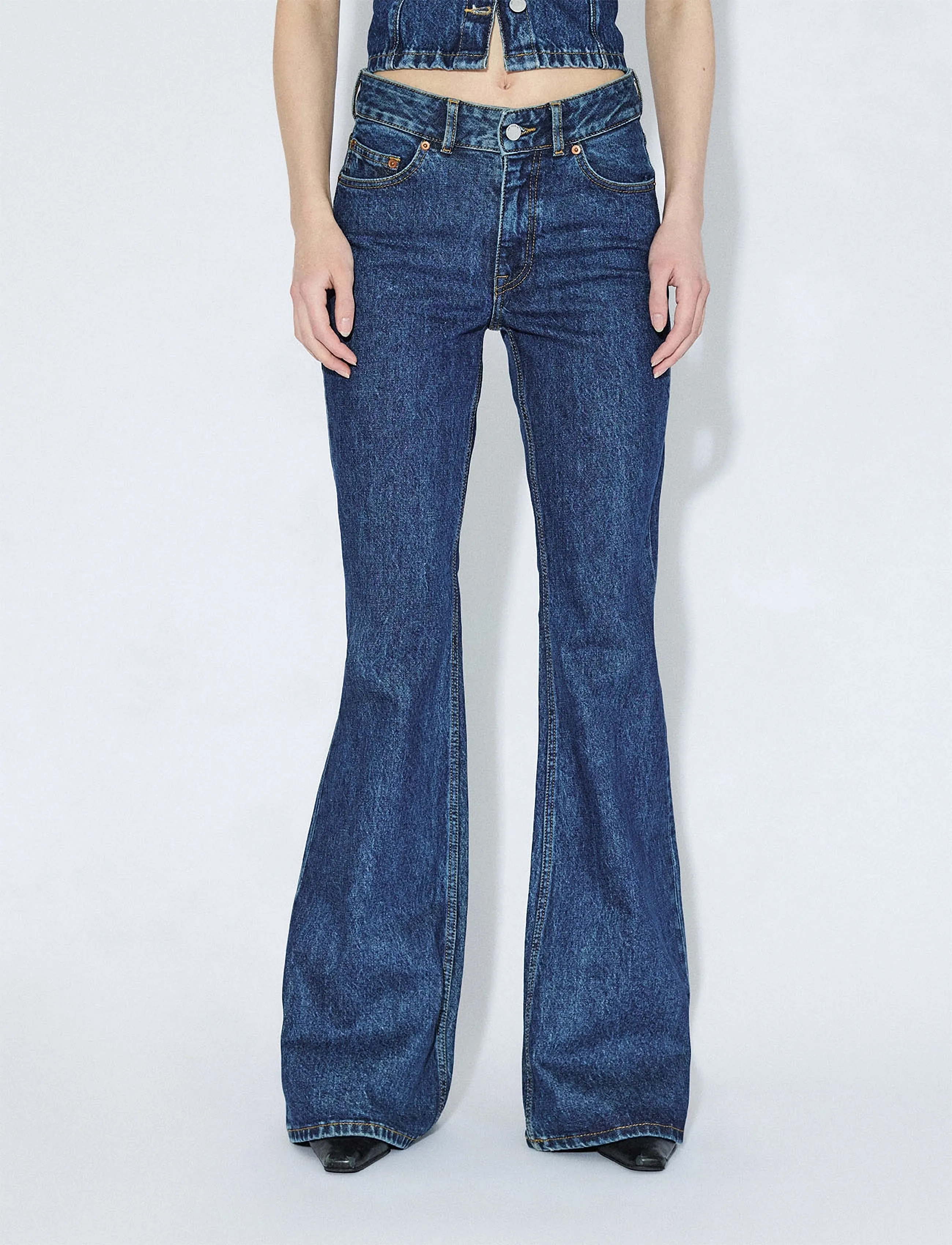 Dr Denim - Elba Mid Bootcut - brede jeans - bay dark retro vintage - 4